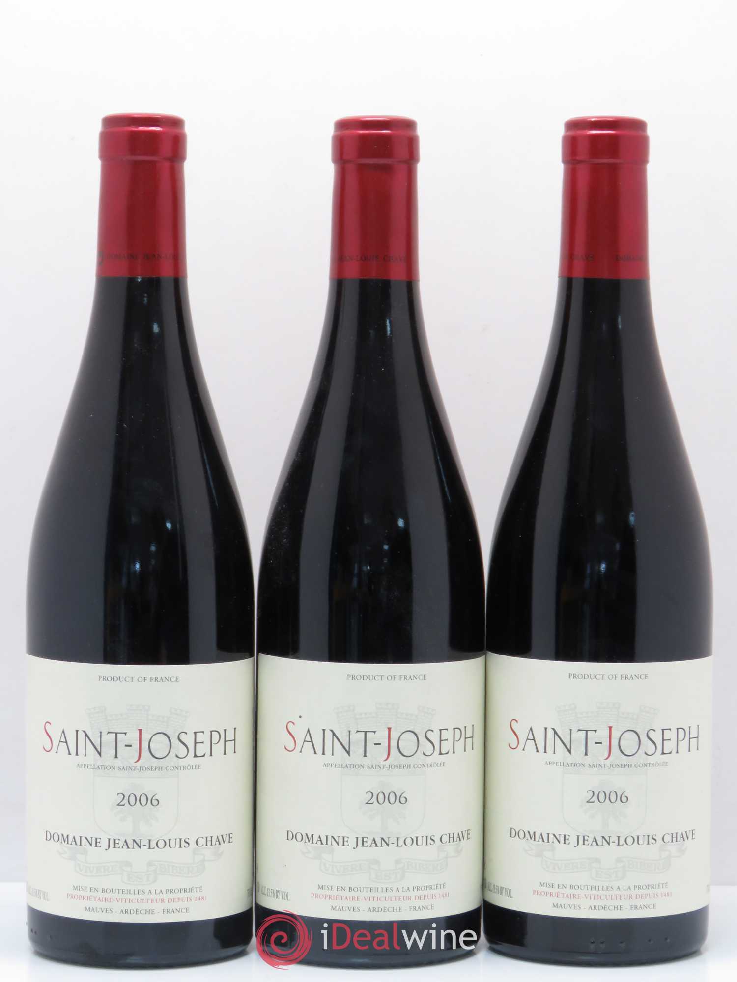 Saint-Joseph Jean-Louis Chave 2006 - Lot de 3 bouteilles - 0