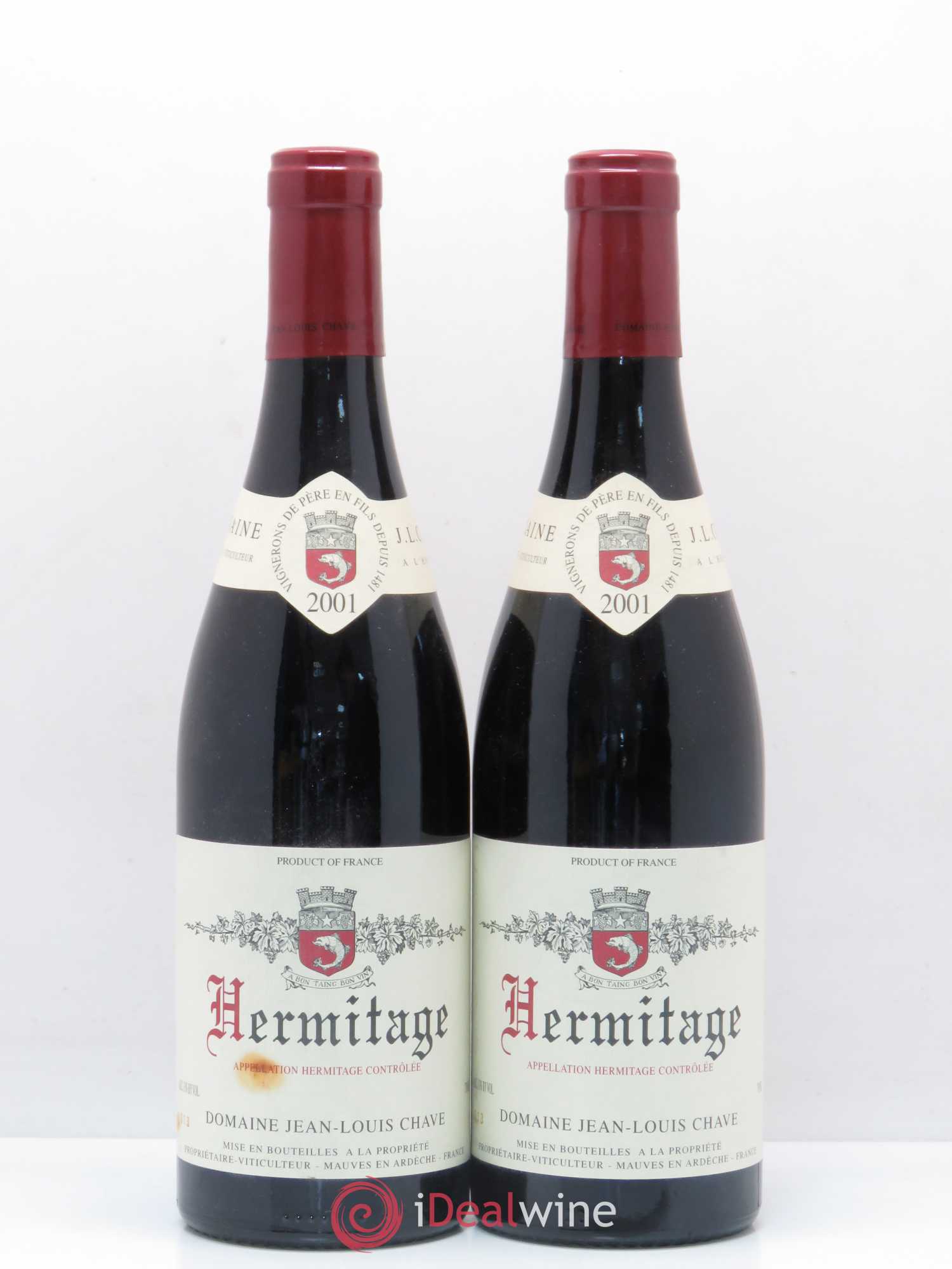 Hermitage Jean-Louis Chave 2001 - Lot de 2 bouteilles - 0