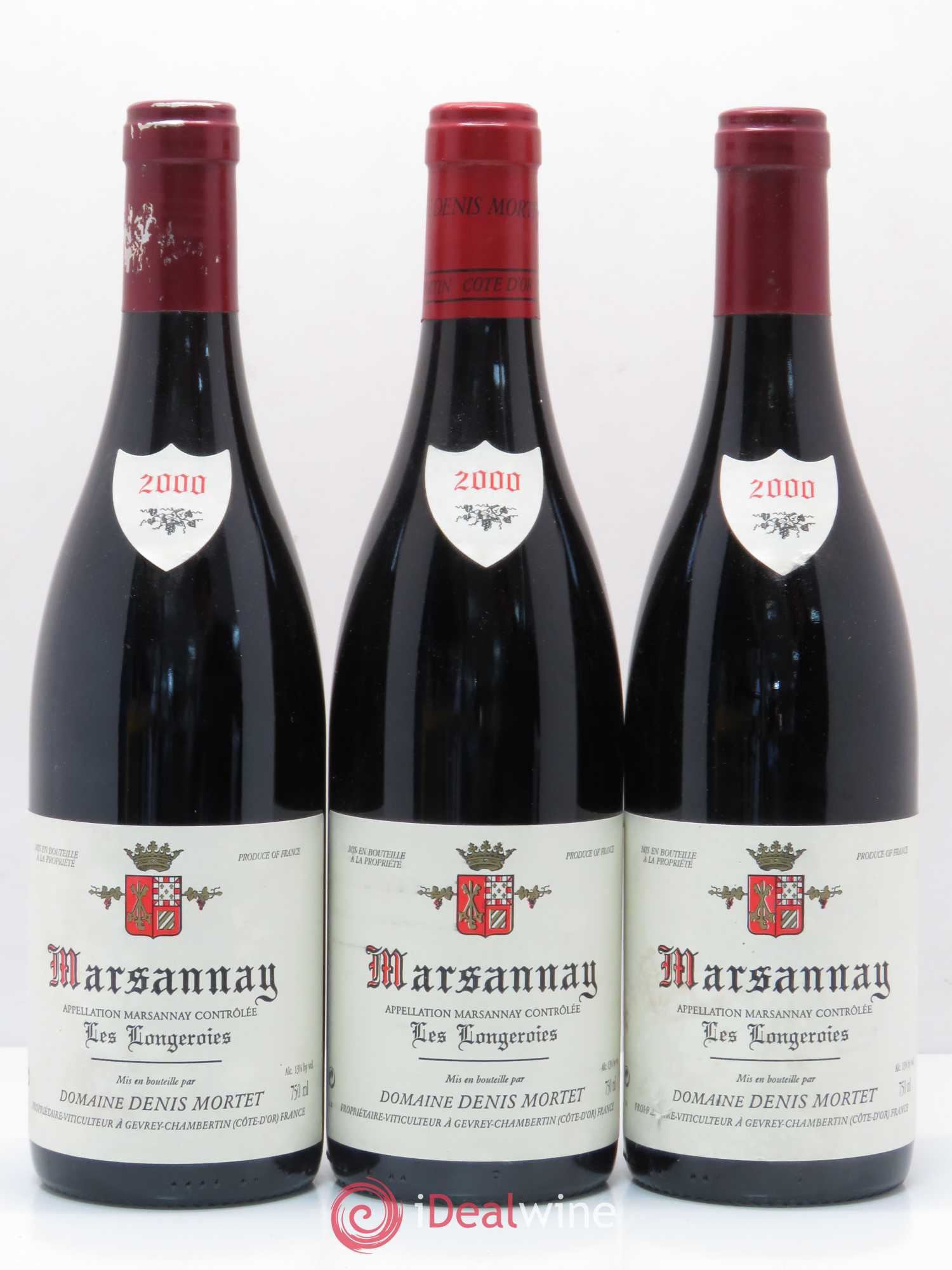 Marsannay Les Longeroies Denis Mortet (Domaine) 2000 - Lot de 3 bouteilles - 0
