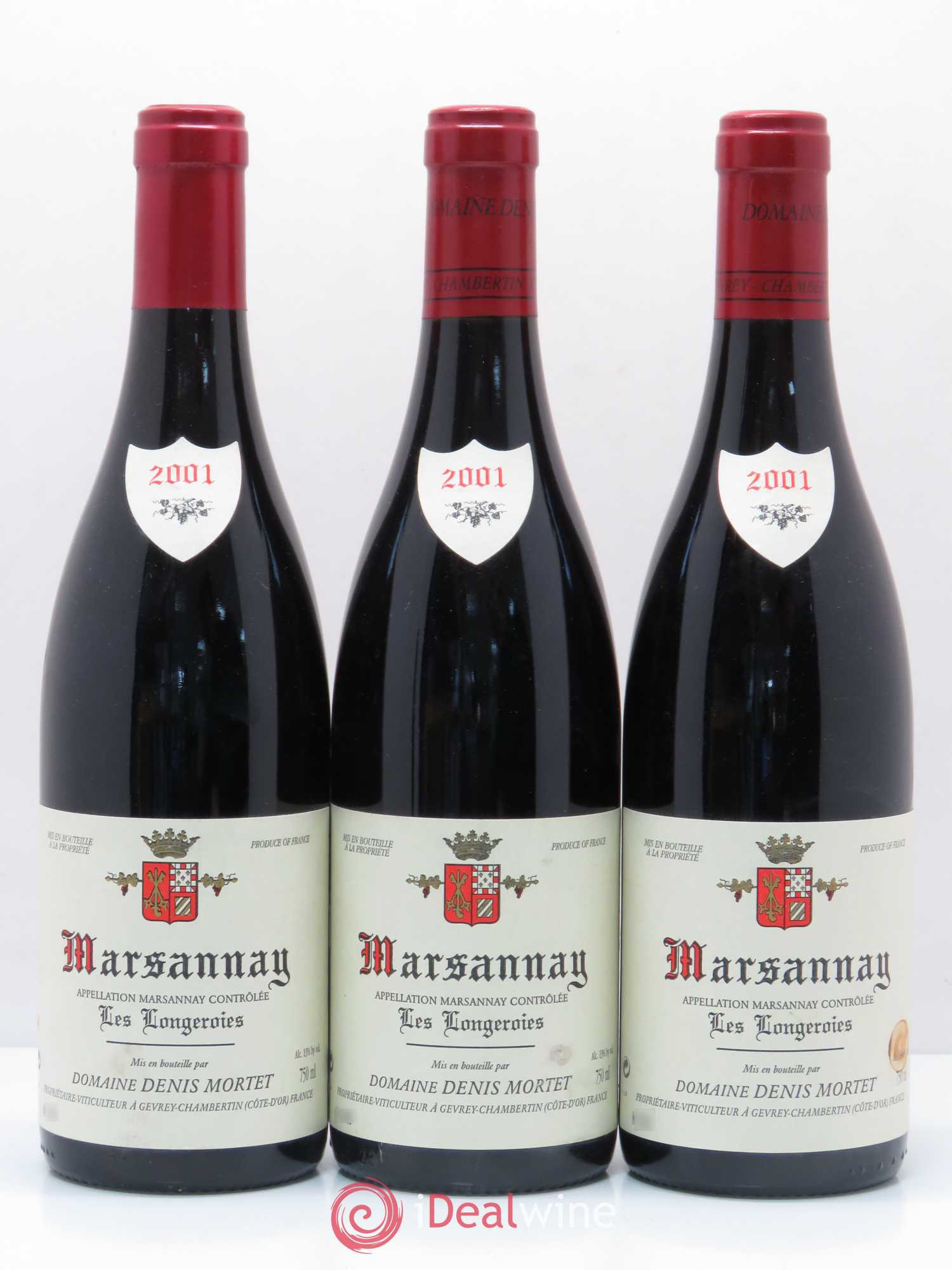 Marsannay Les Longeroies Denis Mortet (Domaine) 2001 - Lot de 3 bouteilles - 0