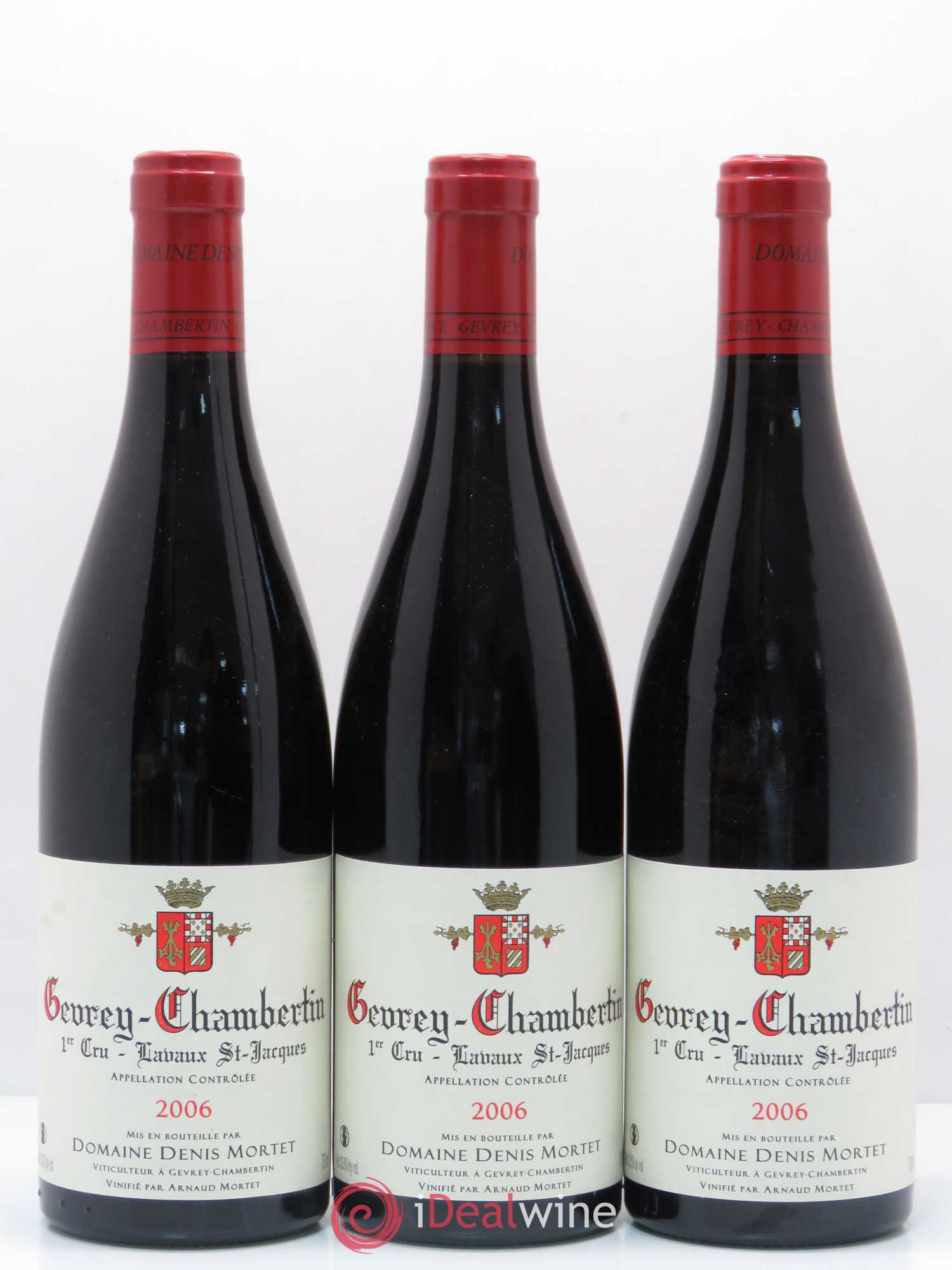 Gevrey-Chambertin 1er Cru Lavaux Saint Jacques Denis Mortet (Domaine) 2006 - Lot de 3 bouteilles - 0