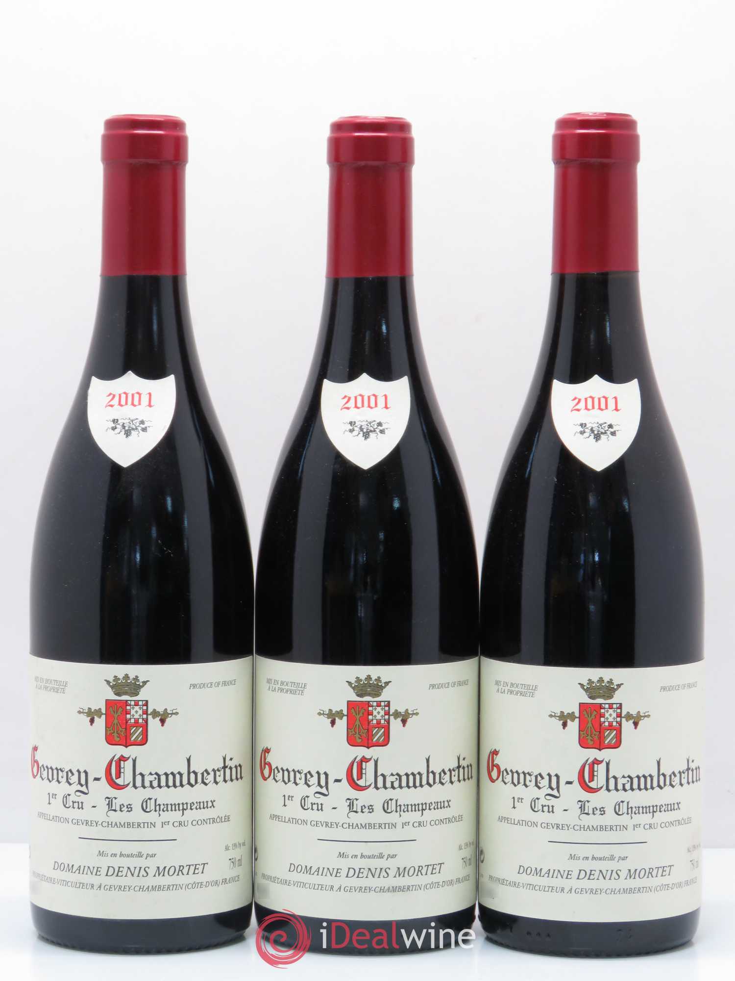 Gevrey-Chambertin 1er Cru Les Champeaux Denis Mortet (Domaine) 2001 - Lot de 3 bouteilles - 0