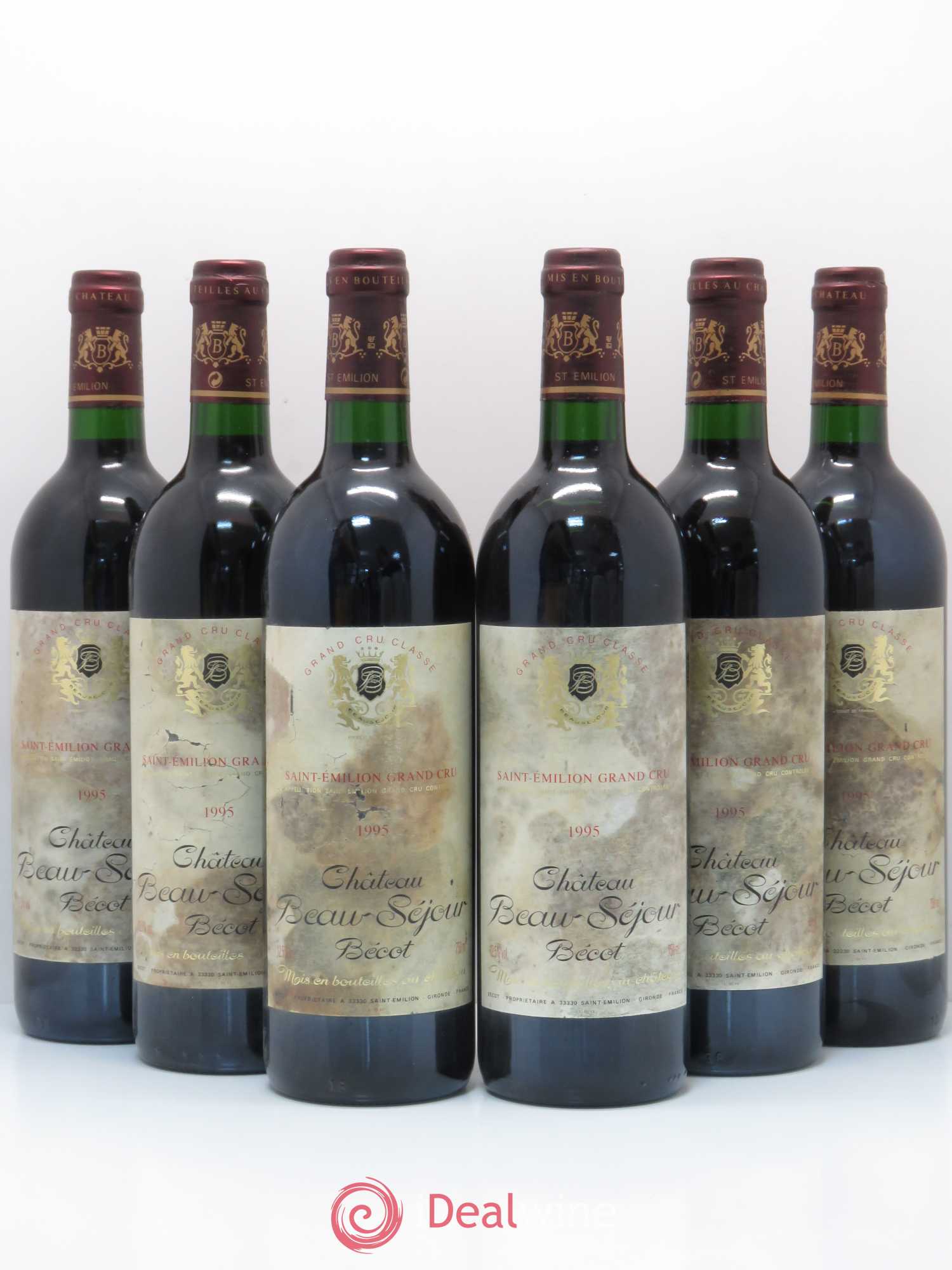 Château Beau-Séjour Bécot 1er Grand Cru Classé B 1995 - Lotto di 6 bottiglie - 0