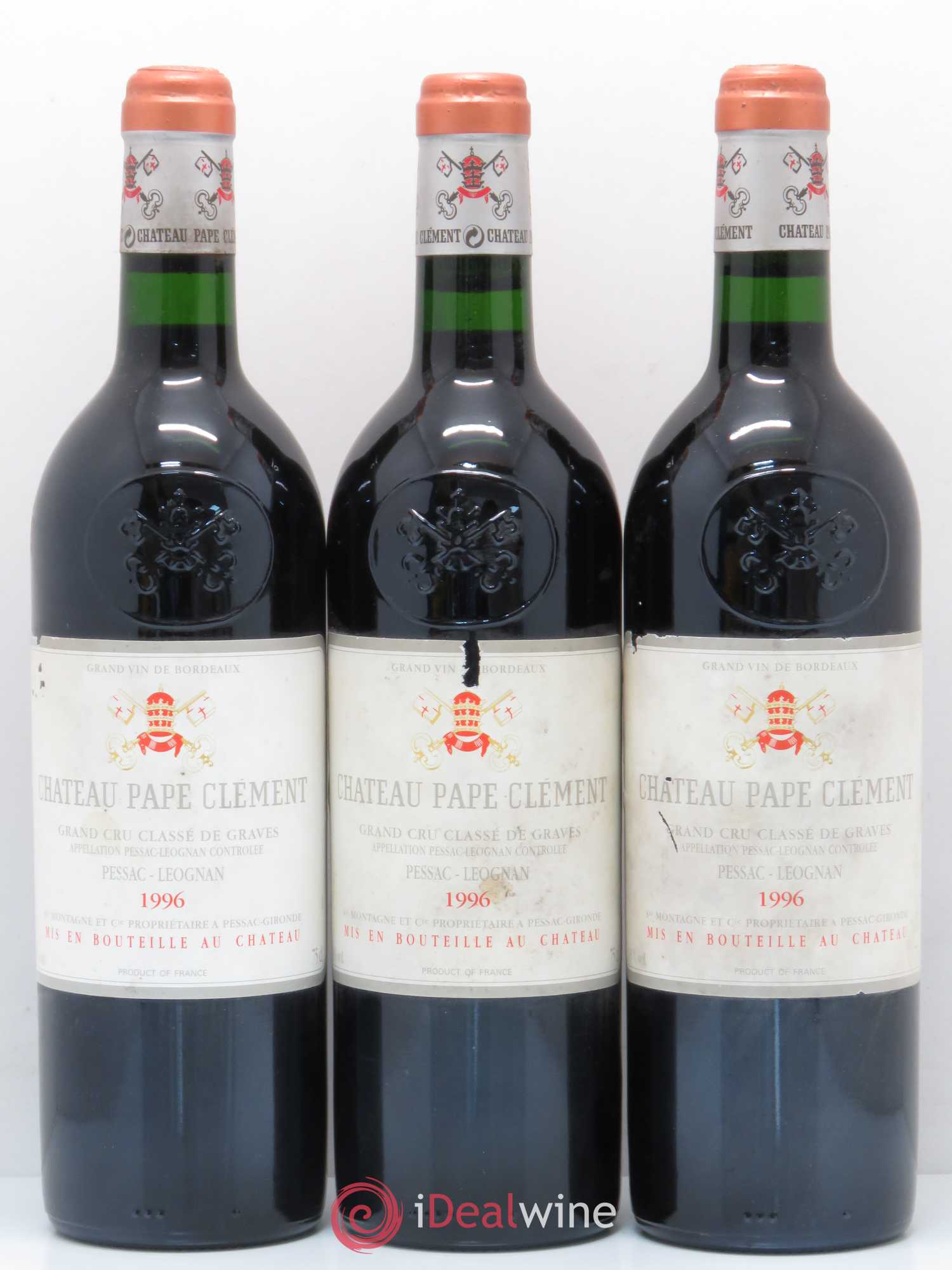 Château Pape Clément Cru Classé de Graves 1996 - Lot de 6 bouteilles - 1