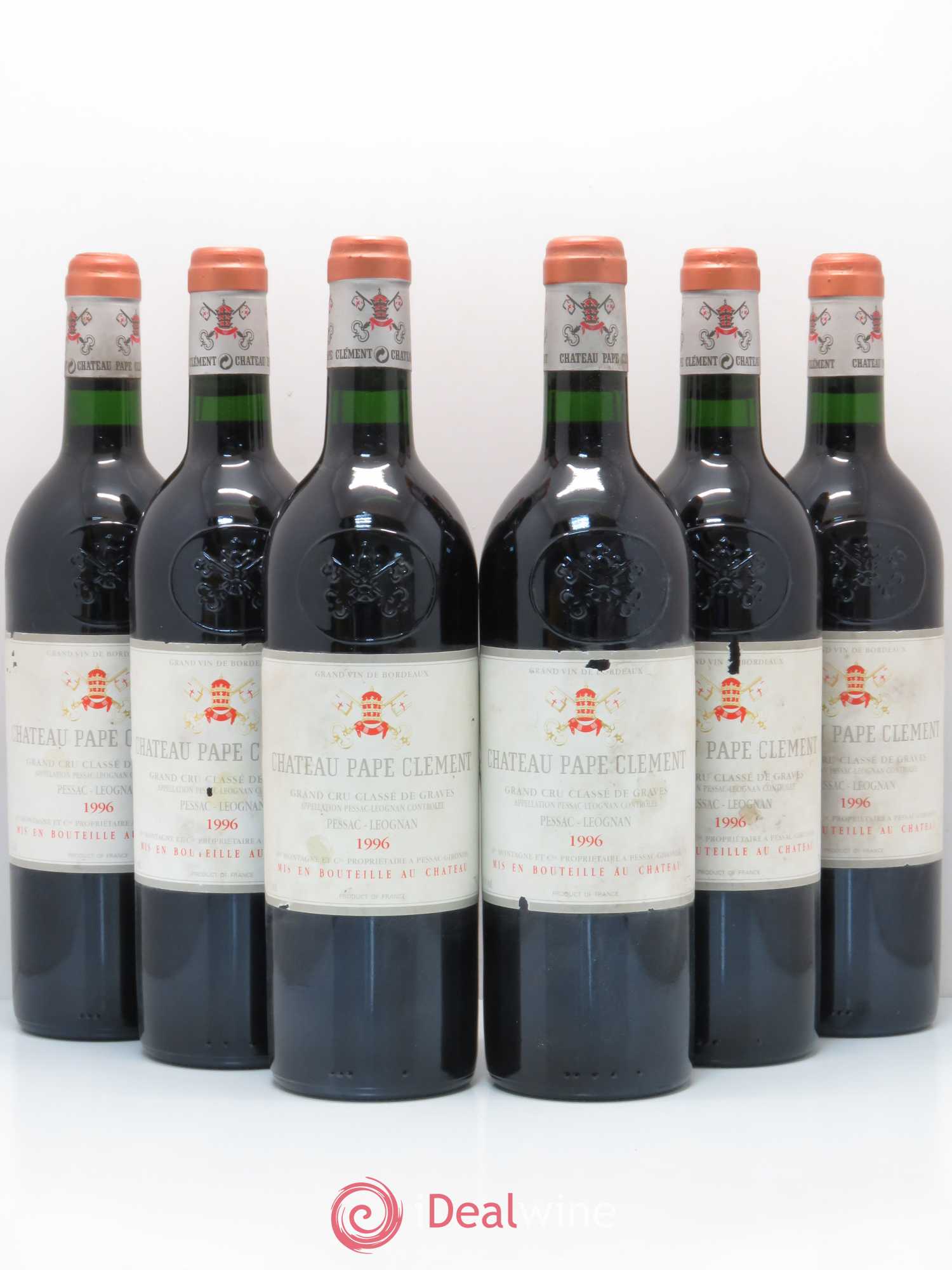 Château Pape Clément Cru Classé de Graves 1996 - Lot de 6 bouteilles - 0