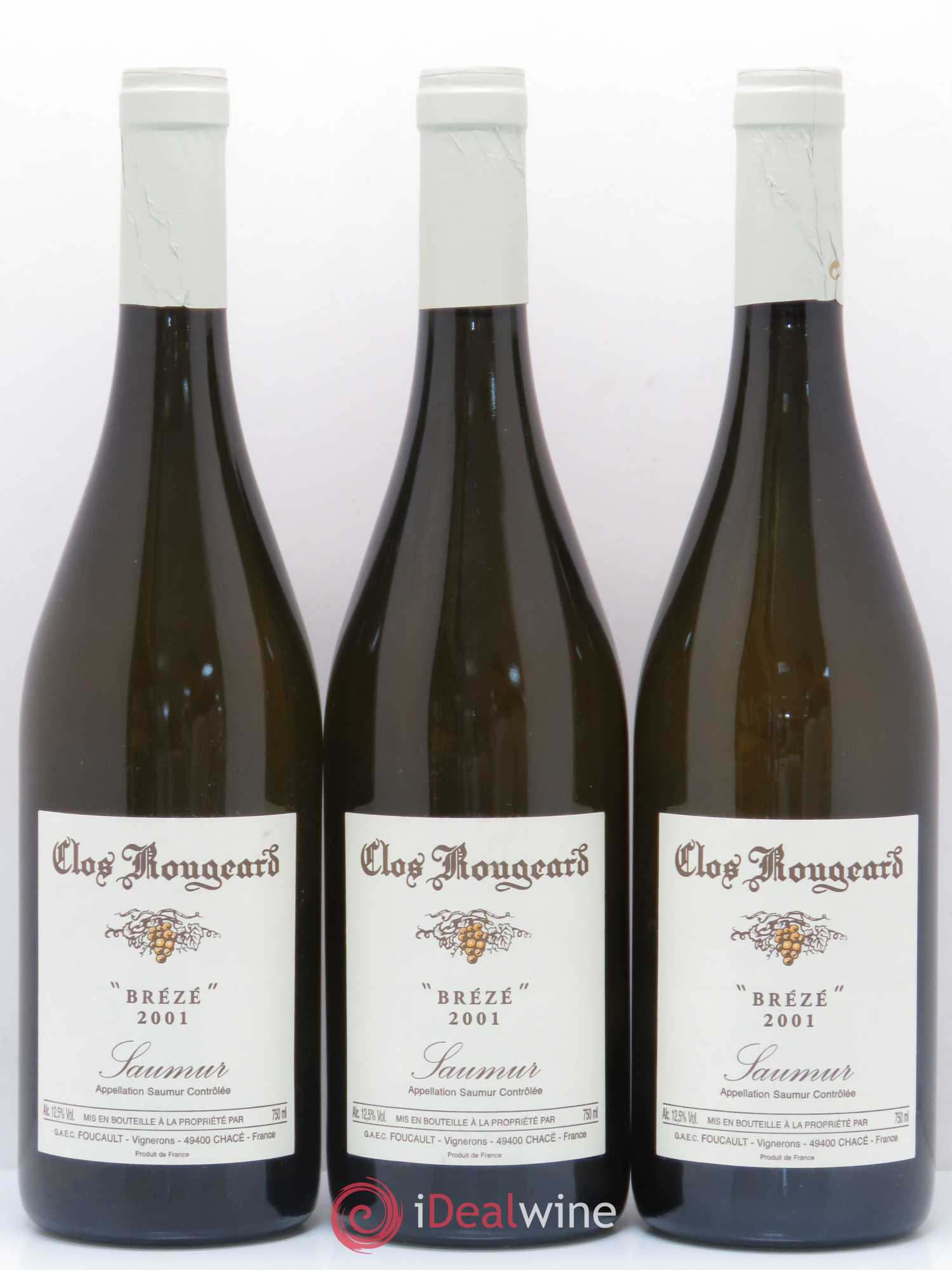 Saumur Brézé Clos Rougeard 2001 - Lot de 3 bouteilles - 0