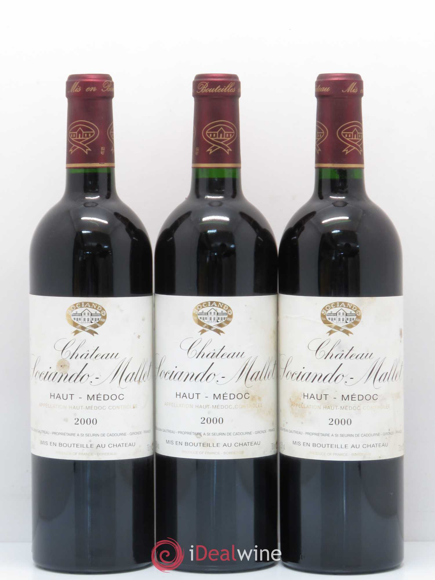 Château Sociando Mallet 2000 - Lot de 12 bouteilles - 3