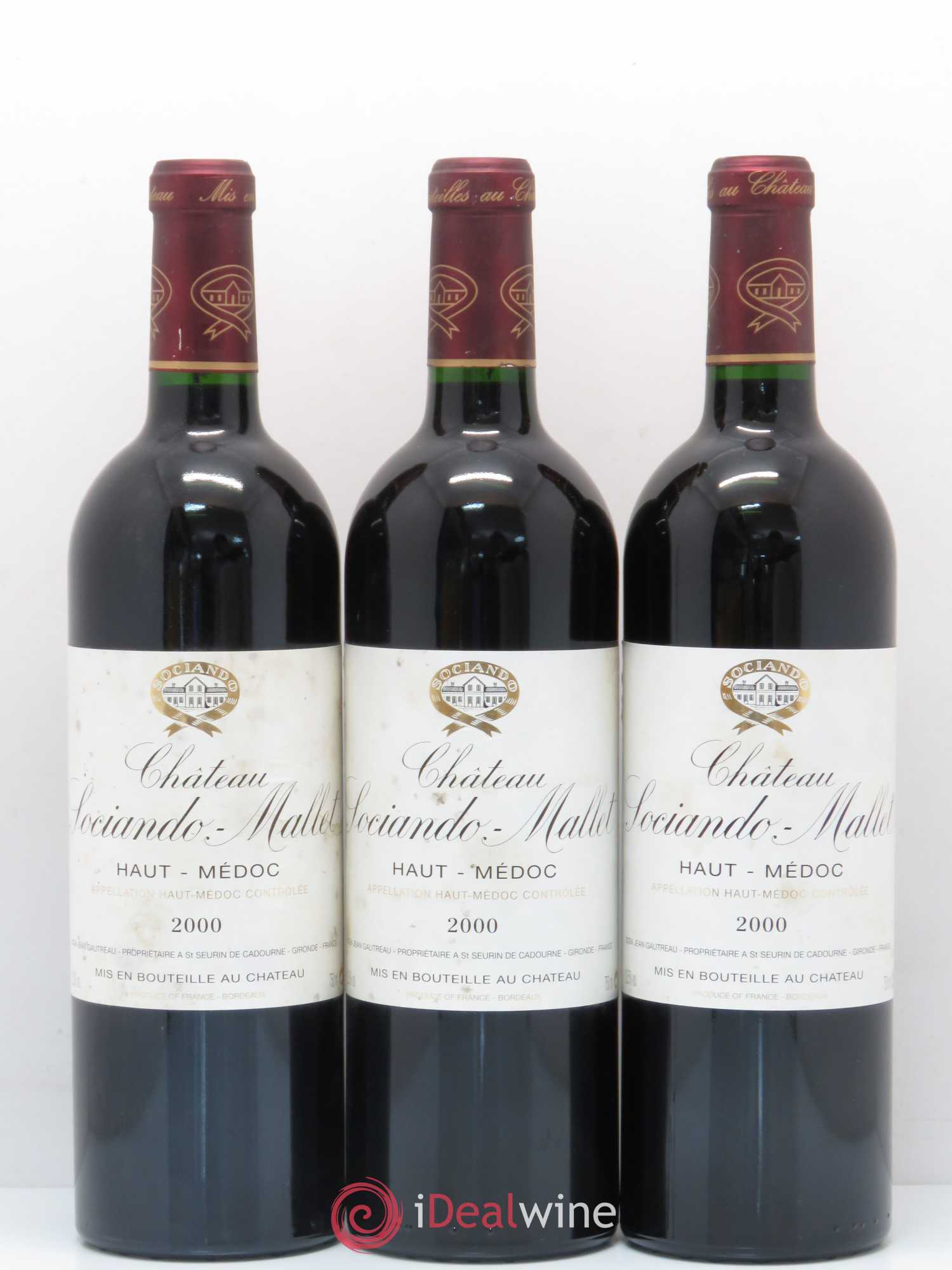 Château Sociando Mallet 2000 - Lot de 12 bouteilles - 4