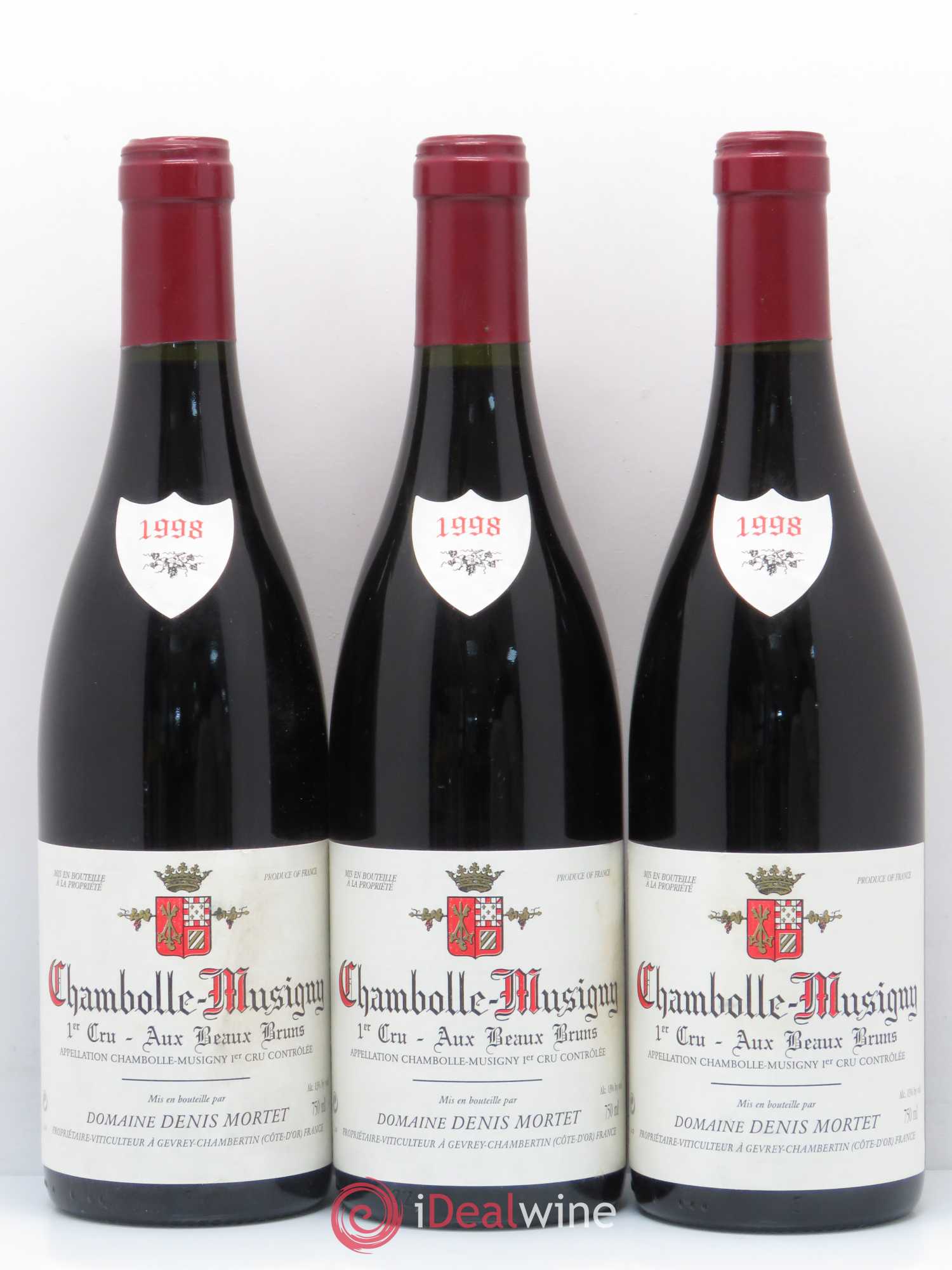 Chambolle-Musigny 1er Cru Aux Beaux Bruns Denis Mortet (Domaine) 1998 - Lot de 3 bouteilles - 0