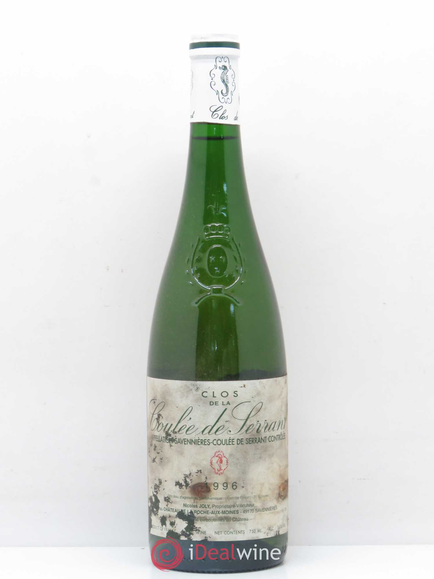 Savennières Clos de la Coulée de Serrant Vignobles de la Coulée de Serrant - Nicolas Joly 1996 - Lot de 1 bouteille - 0