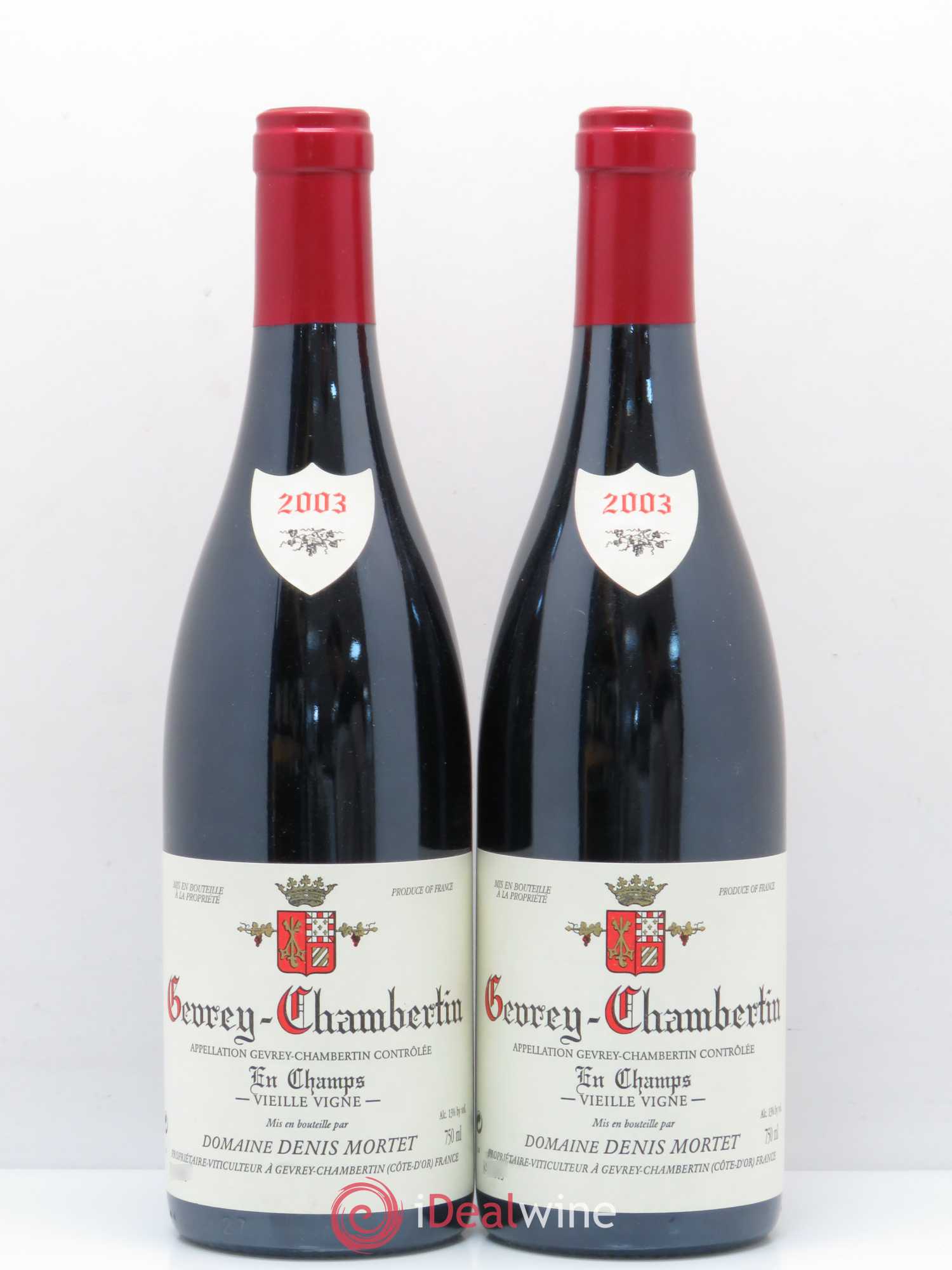 Gevrey-Chambertin En Champs Vieille Vigne Denis Mortet (Domaine) Vieilles Vignes 2003 - Lot de 2 bouteilles - 0