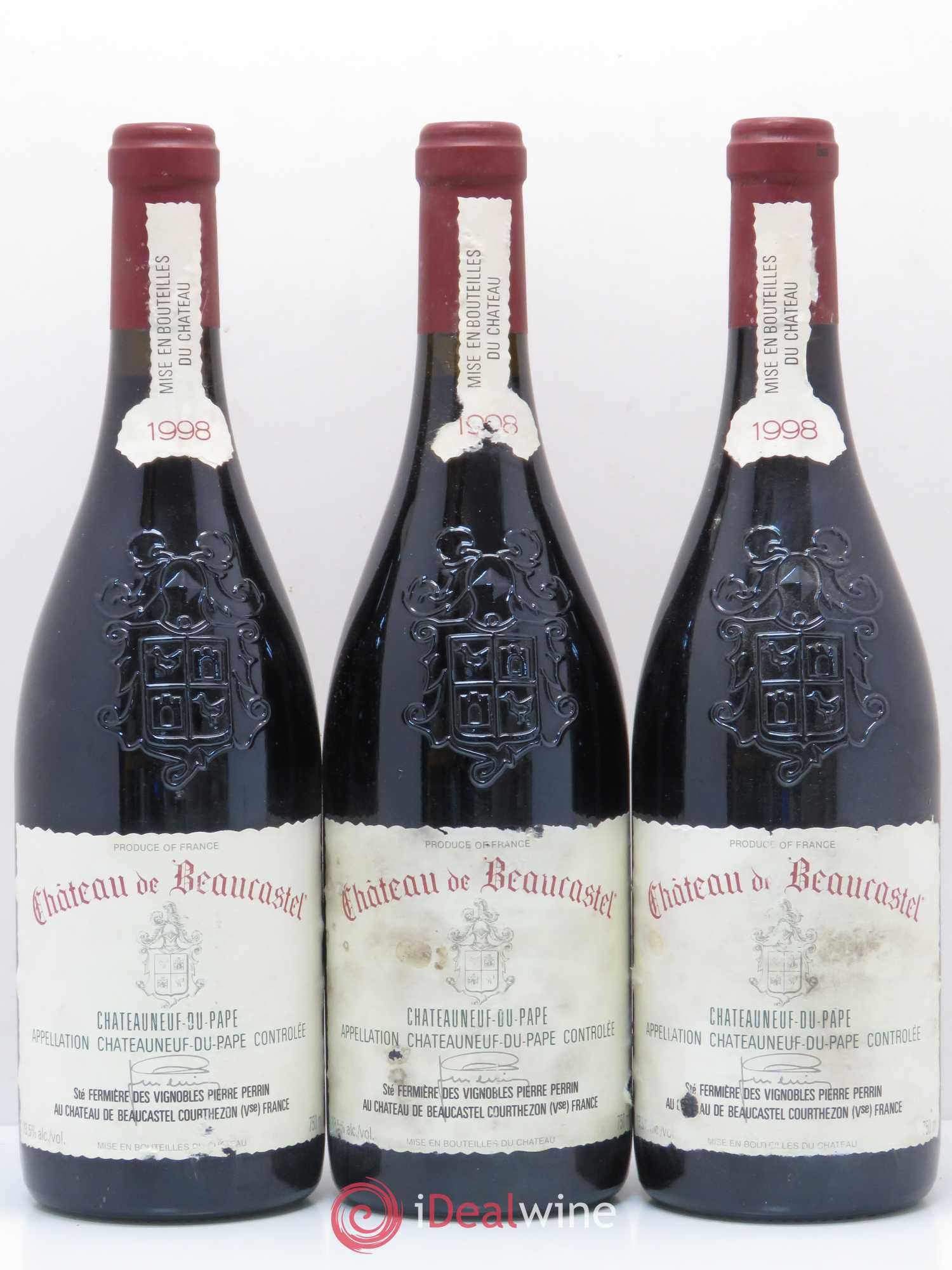 Châteauneuf-du-Pape Château de Beaucastel Pierre Perrin 1998 - Posten von 6 Flaschen - 1