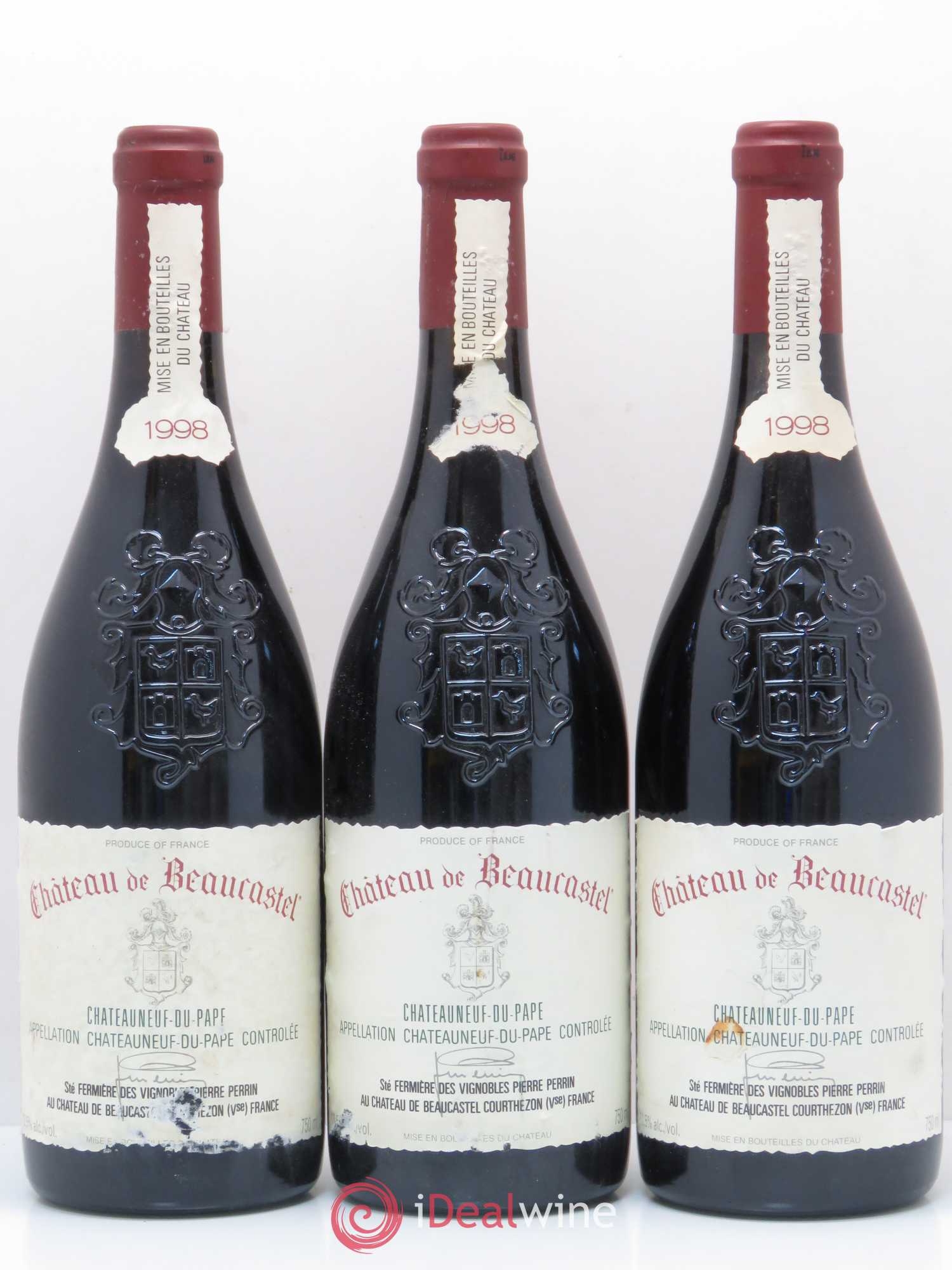 Châteauneuf-du-Pape Château de Beaucastel Pierre Perrin 1998 - Posten von 6 Flaschen - 2