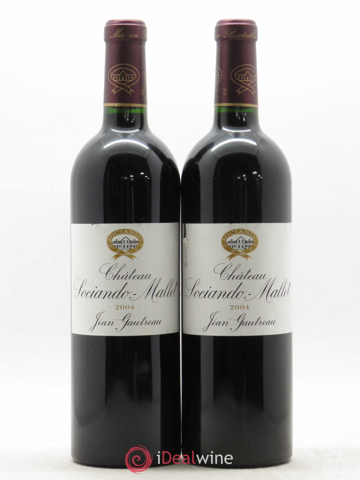 Château Sociando Mallet 2004 - Lot de 2 bouteilles - 0