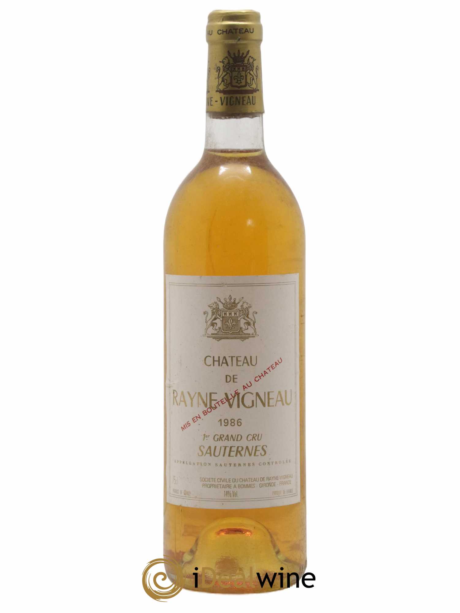 Château de Rayne Vigneau 1er Grand Cru Classé 1986 - Lotto di 1 bottiglia - 0