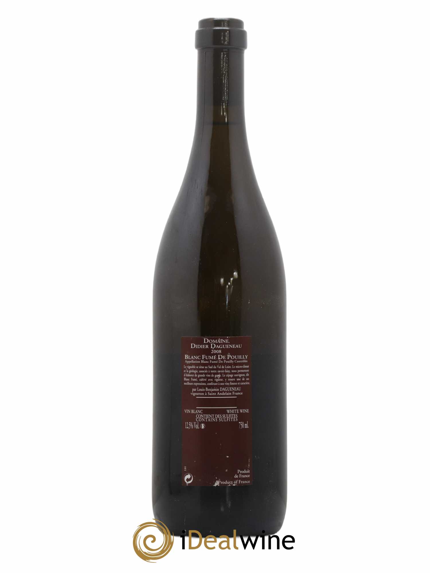 Vin de France (anciennement Pouilly-Fumé) Pur Sang Dagueneau (Domaine Didier - Louis-Benjamin) 2008 - Lot de 1 bouteille - 1