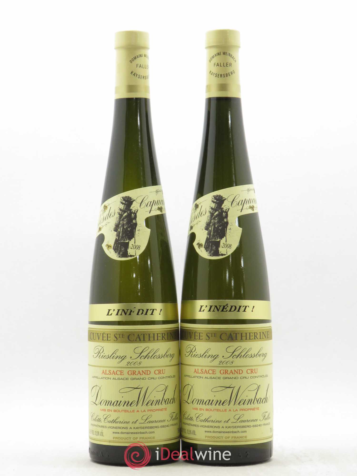 Alsace Riesling Grand Cru Schlossberg Cuvée Sainte Catherine l'Inédit Weinbach (Domaine) 2008 - Lot de 2 bouteilles - 0