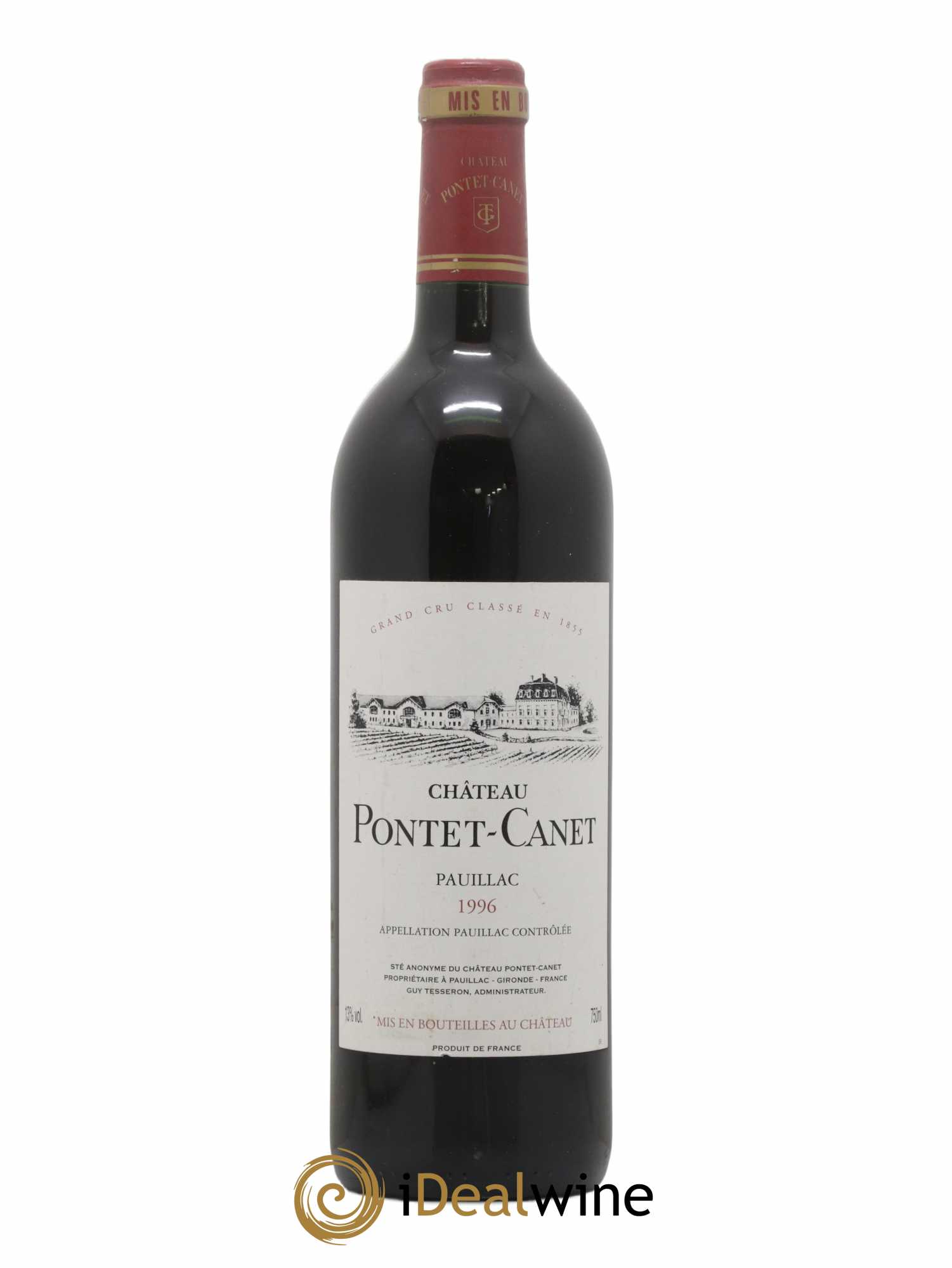 Château Pontet Canet 5ème Grand Cru Classé 1996 - Lot de 1 bouteille - 0