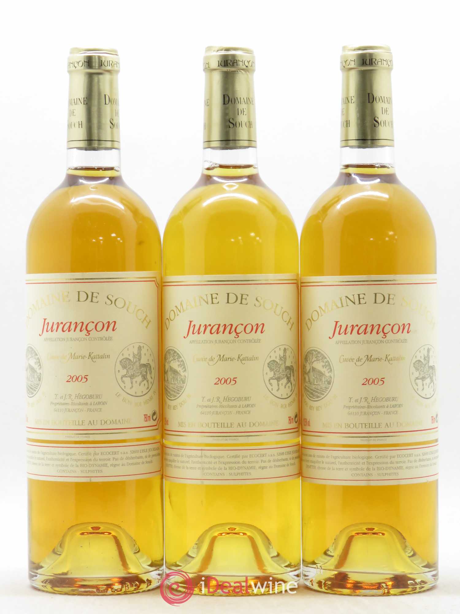 Jurançon sec Souch (Domaine de) Marie-Kattalin 2005 - Posten von 3 Flaschen - 0