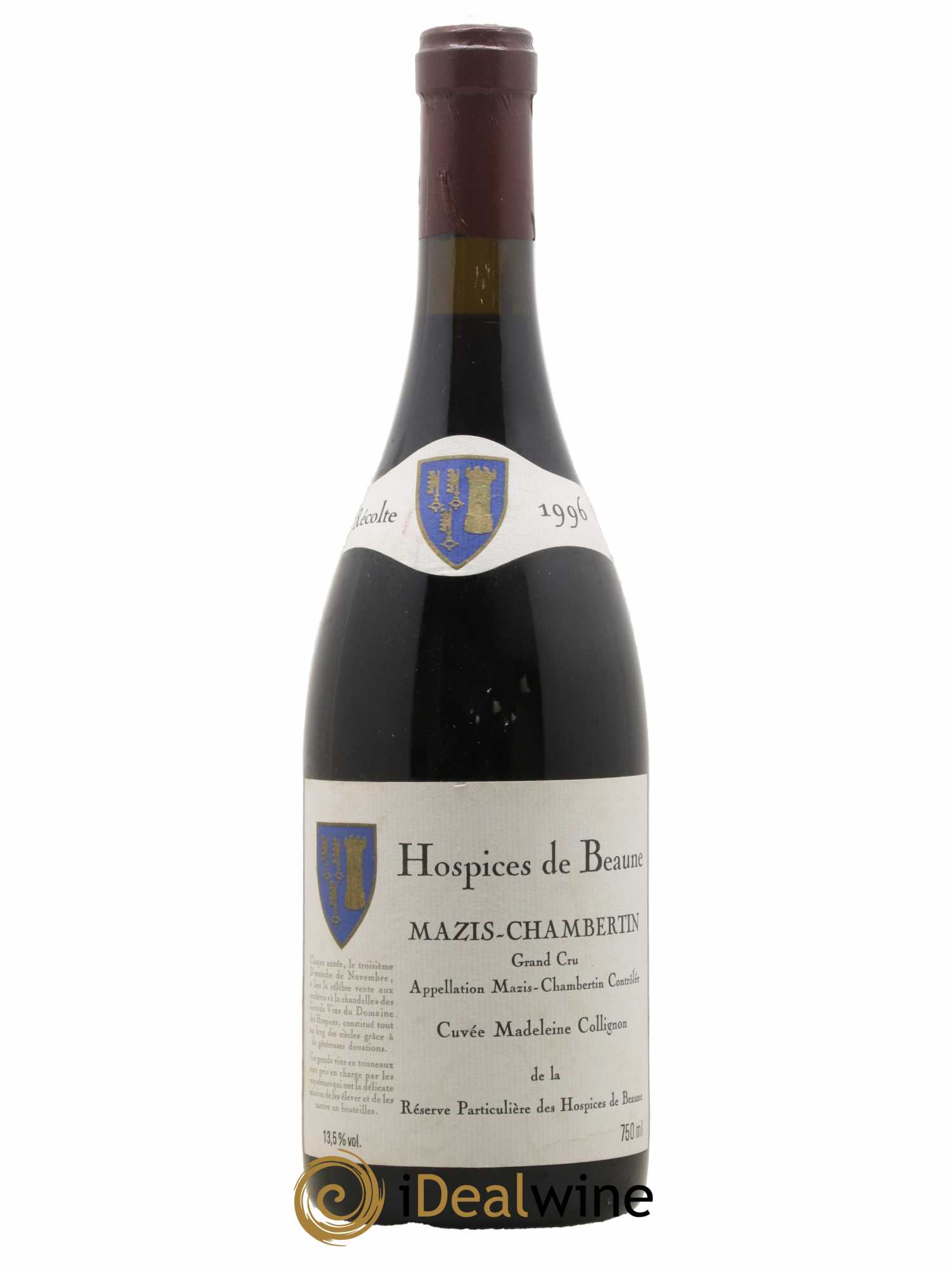 Mazis-Chambertin Grand Cru Cuvée Madeleine Collignon Hospices de Beaune 1996 - Lot de 1 bouteille - 0