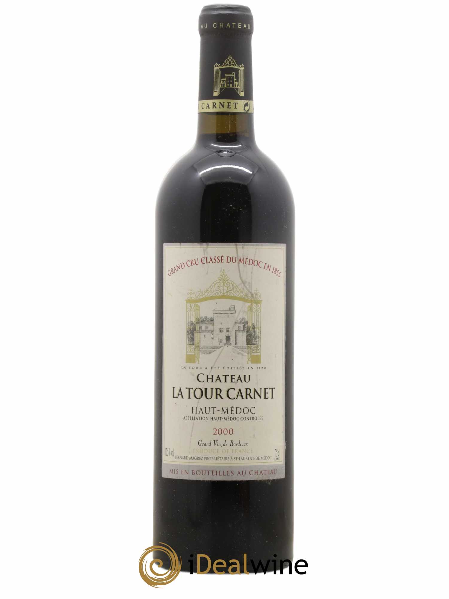 Château la Tour Carnet 4ème Grand Cru Classé 2000 - Lot de 1 bouteille - 0