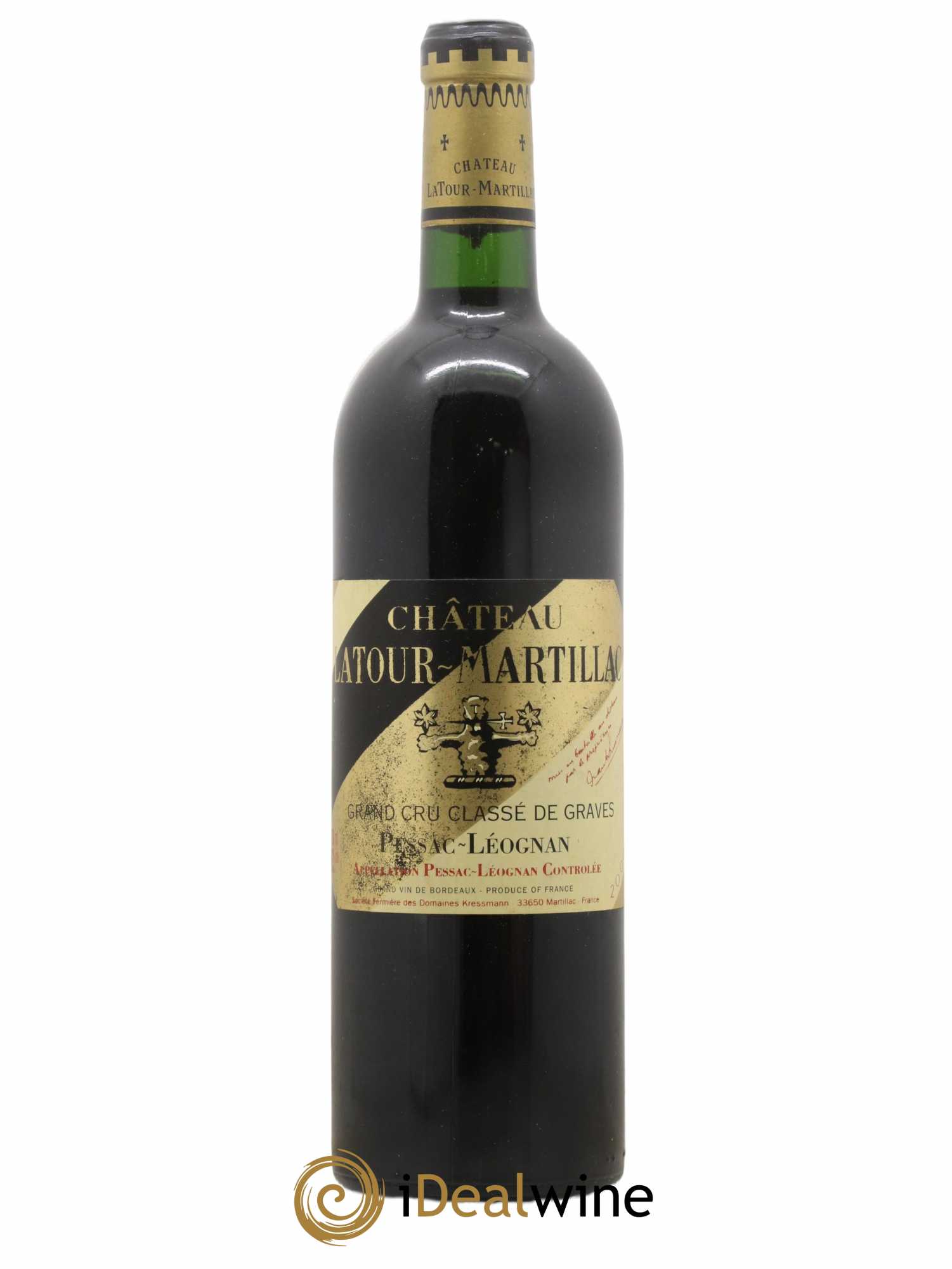 Château Latour-Martillac Cru Classé de Graves 2000 - Lot de 1 bouteille - 0