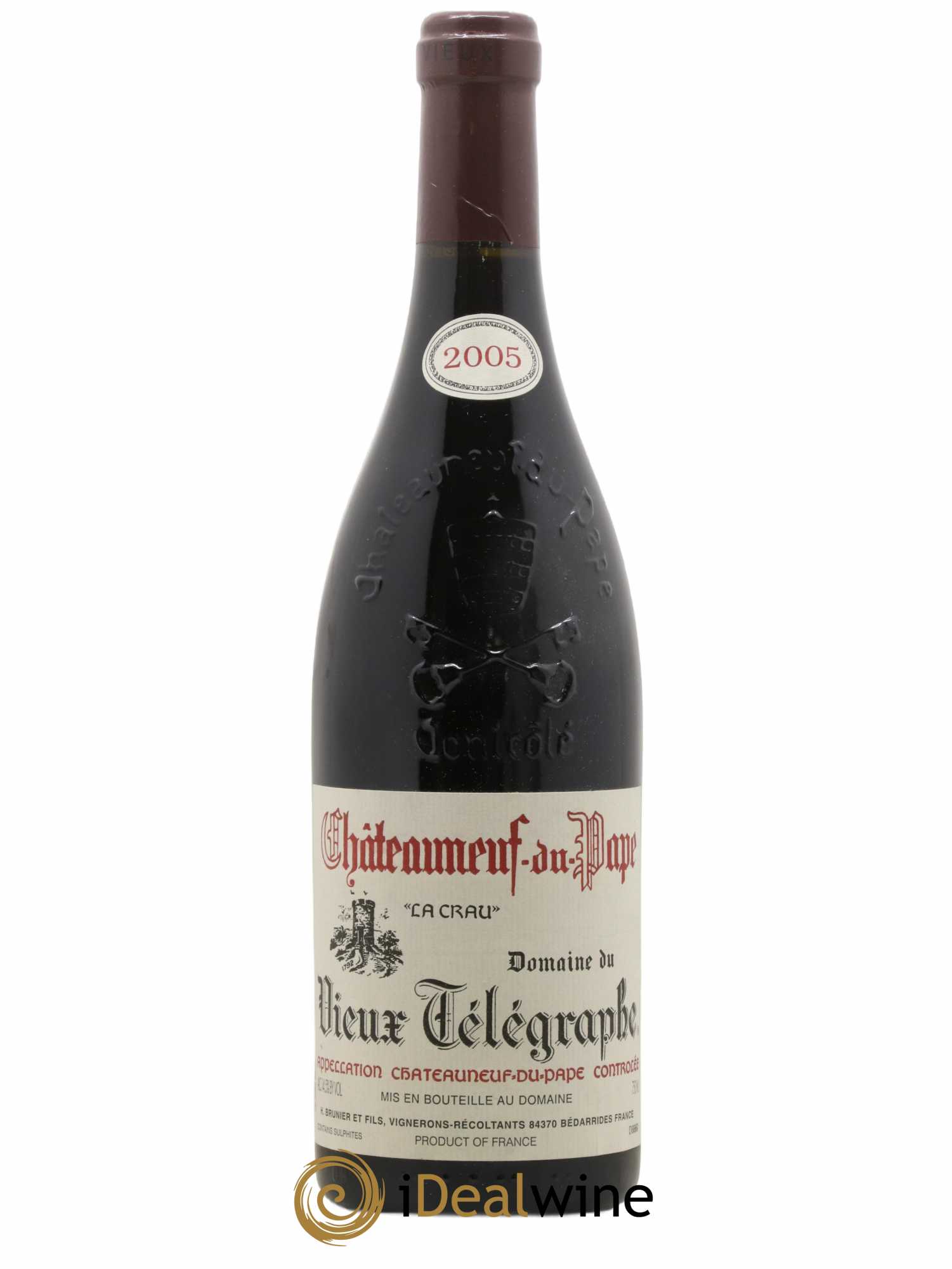 Châteauneuf-du-Pape Vieux Télégraphe (Domaine du) Vignobles Brunier 2005 - Lot de 1 bouteille - 0