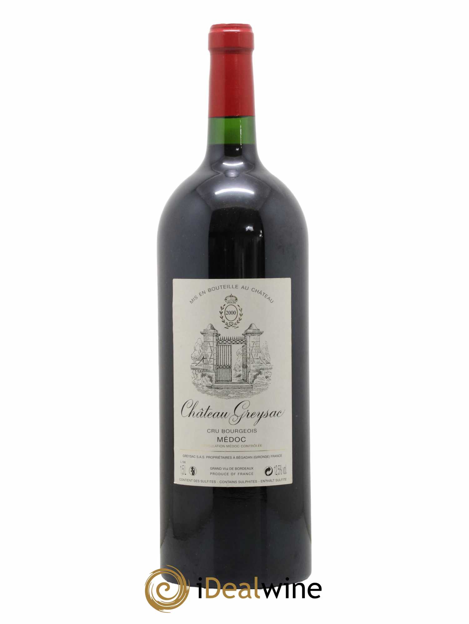 Château Greysac Cru Bourgeois 2000 - Lot de 1 magnum - 0