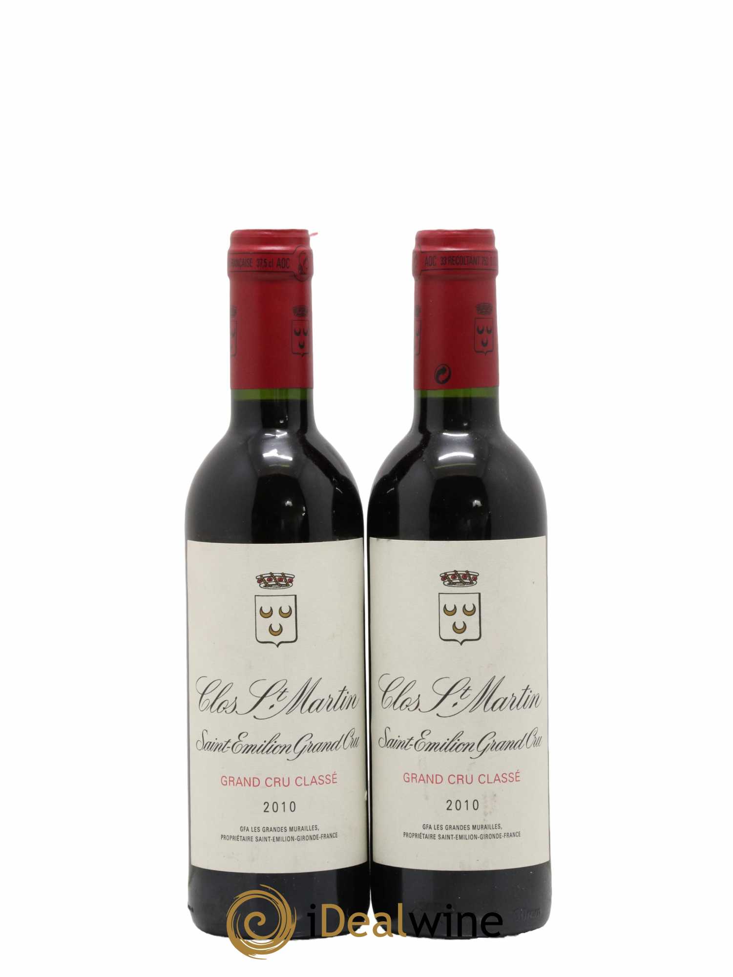 Clos Saint Martin Grand Cru Classé 2010 - Lot de 2 demi bouteilles - 0