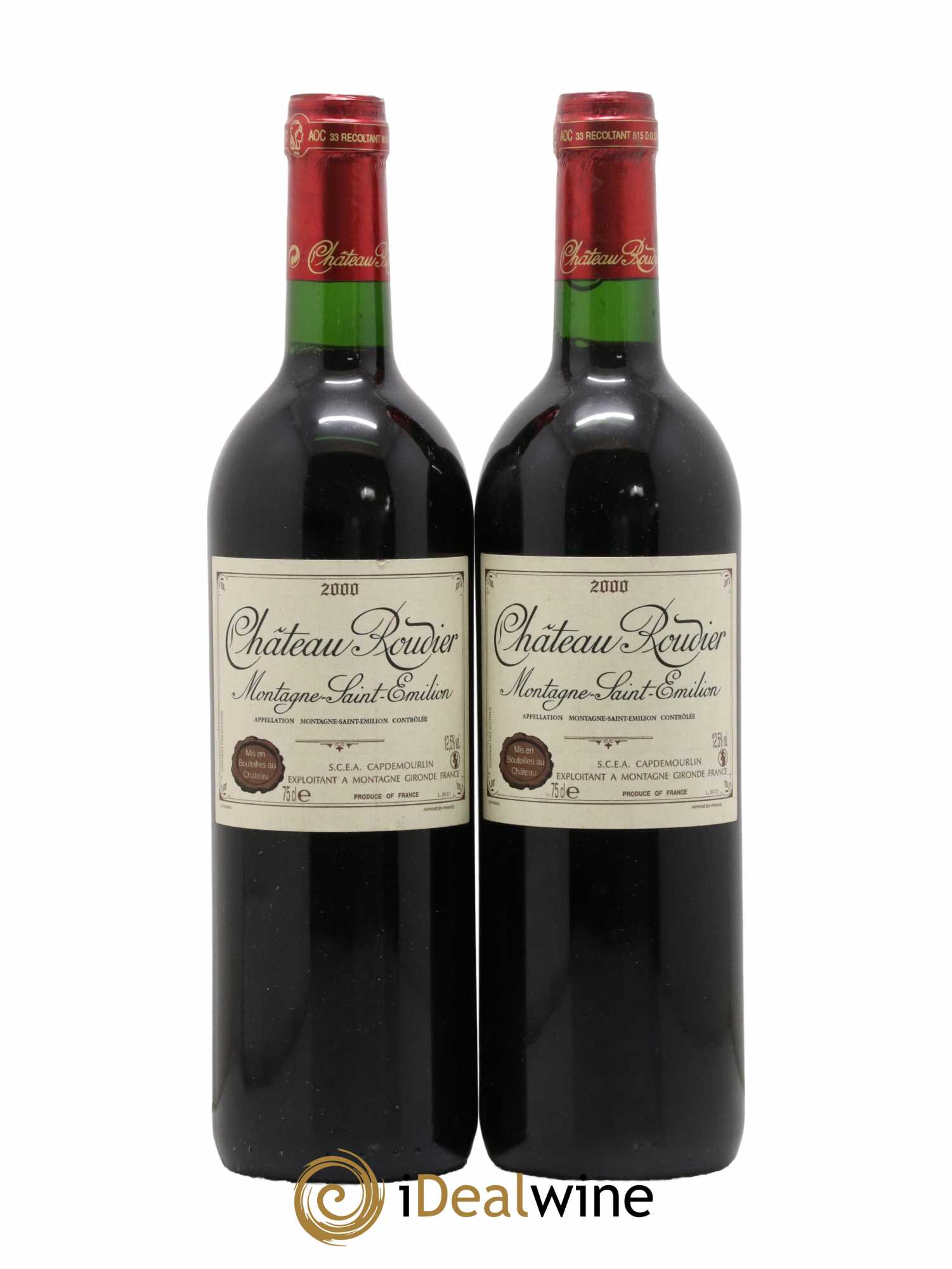 Montagne Saint-Émilion Château Roudier 2000 - Lot de 2 bouteilles - 0