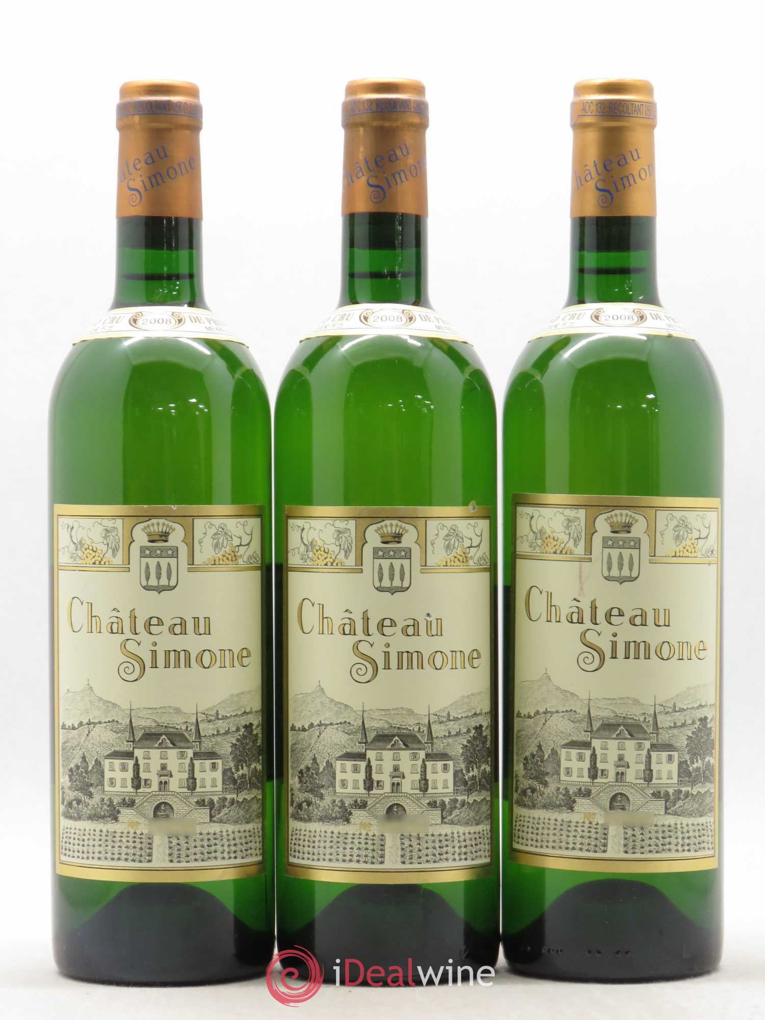 Palette Château Simone Famille Rougier 2008 - Lot de 3 bouteilles - 0