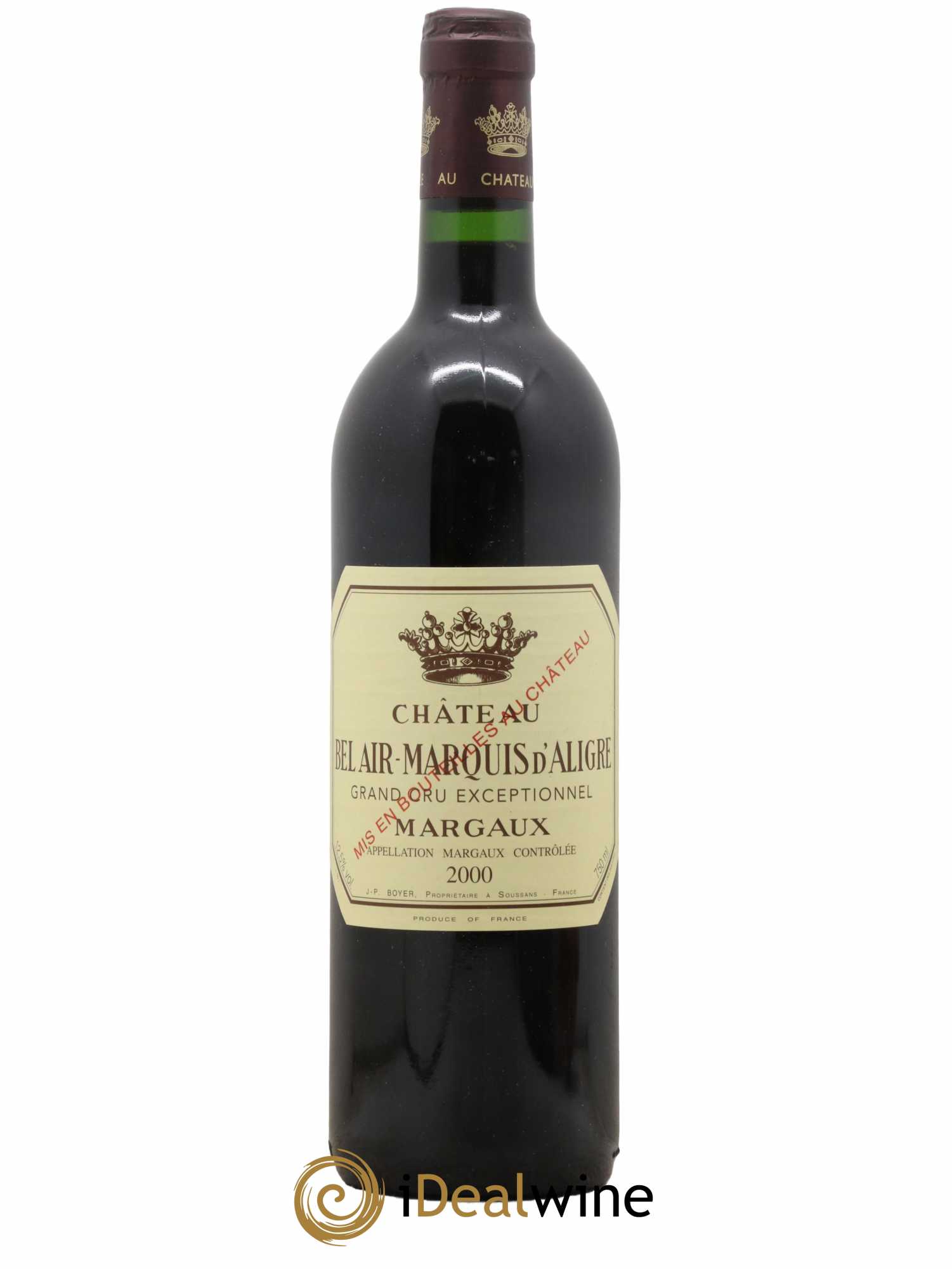 Château Bel Air Marquis d'Aligre 2000 - Lot de 1 bouteille - 0