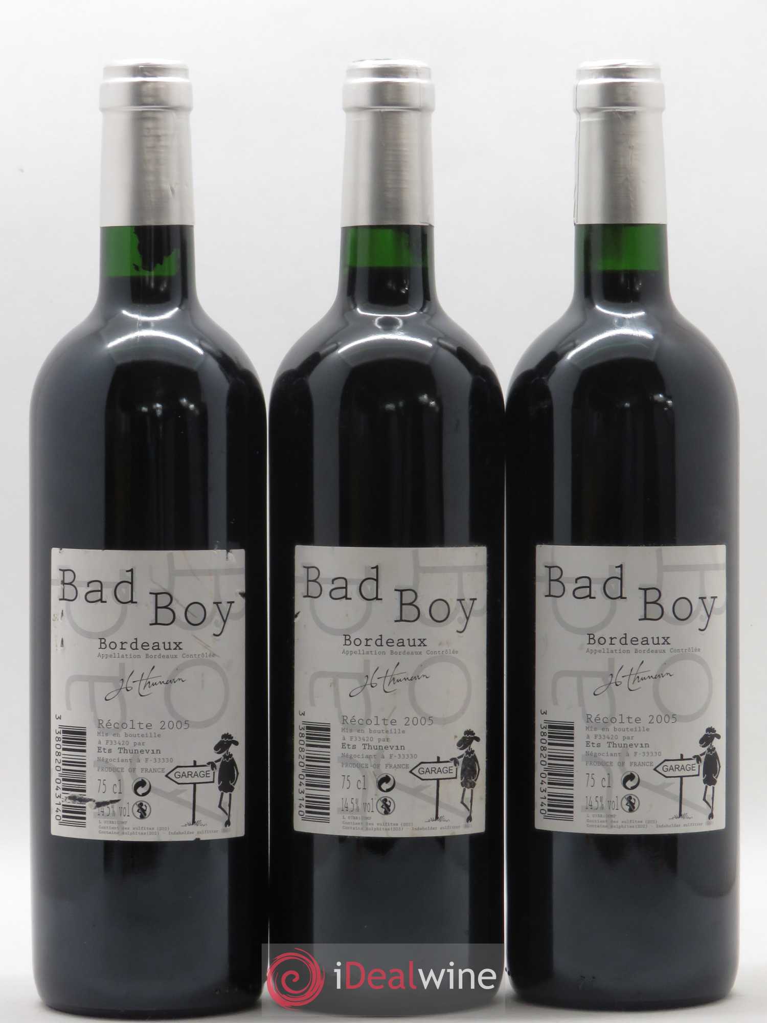 Bordeaux Bad Boy Jean-Luc Thenevin 2005 - Posten von 3 Flaschen - 1