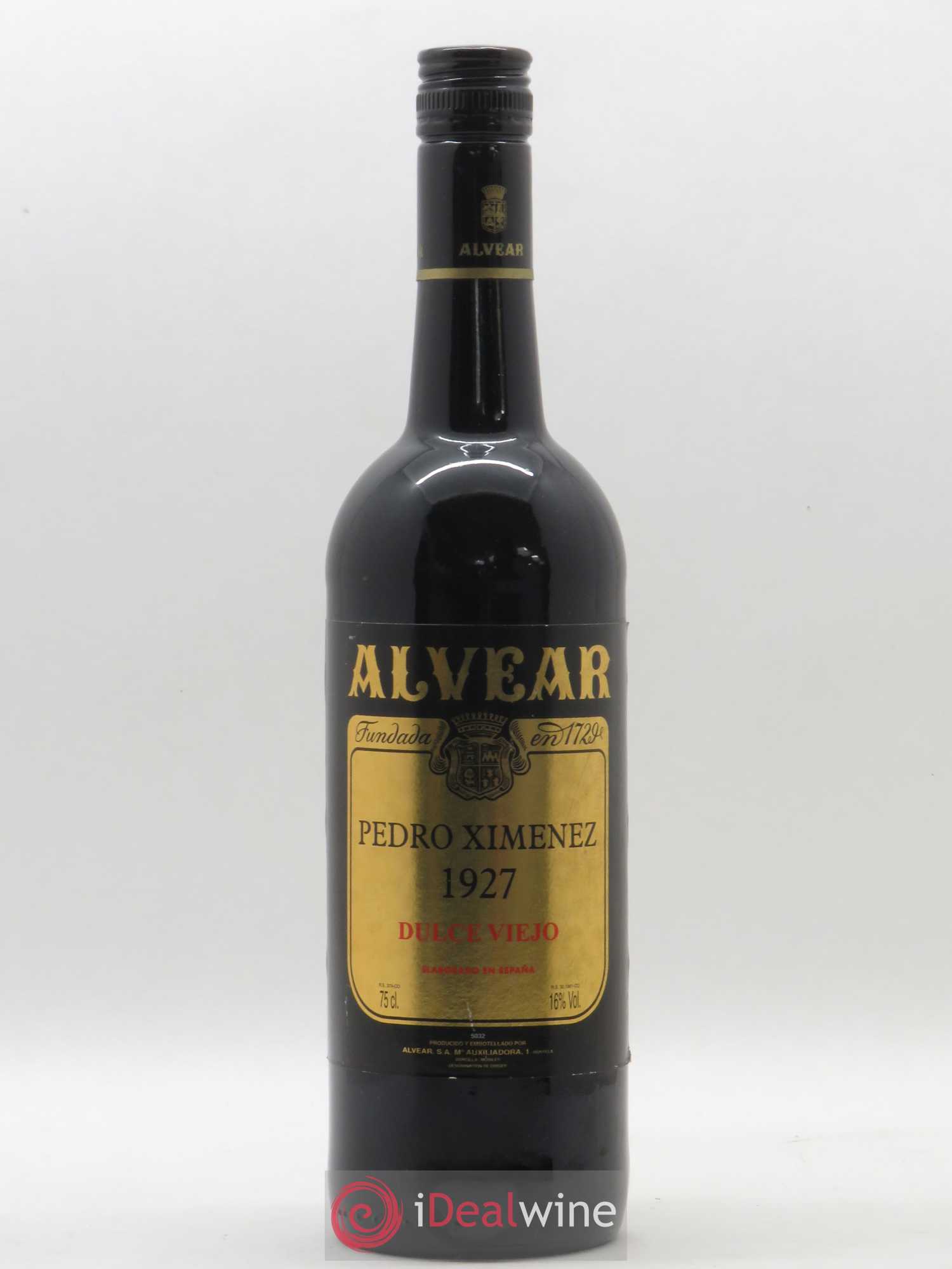 Montilla Moriles Bodegas Alvear Pedro Ximenez Dulce Viejo Solera 1927 - Lot of 1 bottle - 0