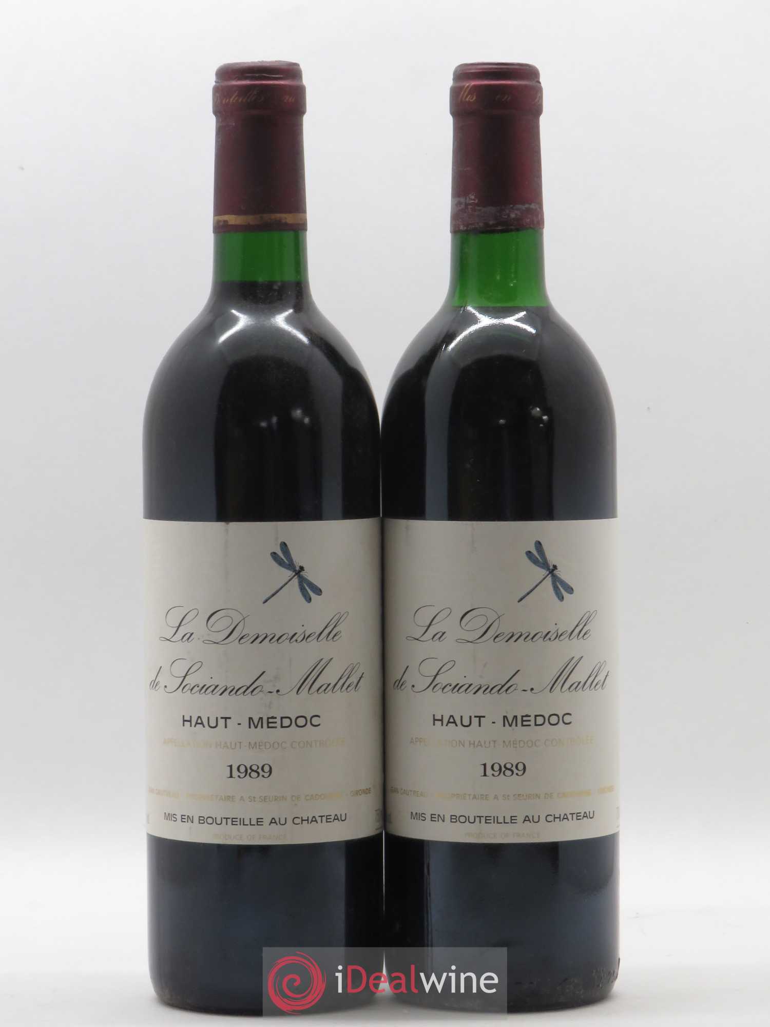 Demoiselle de Sociando Mallet Second Vin 1989 - Lot de 2 bouteilles - 0