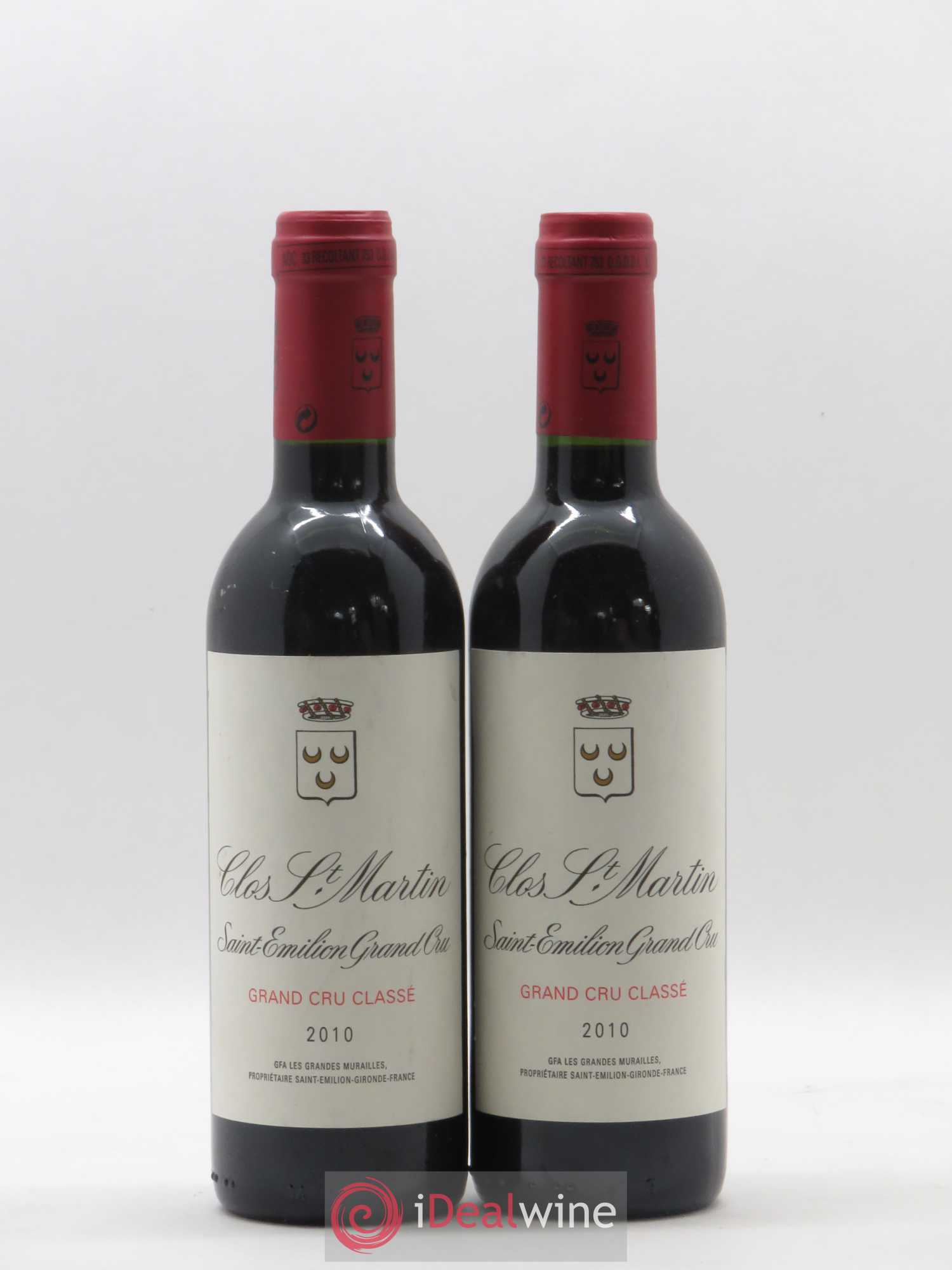 Clos Saint Martin Grand Cru Classé 2010 - Lot de 2 demi bouteilles - 0