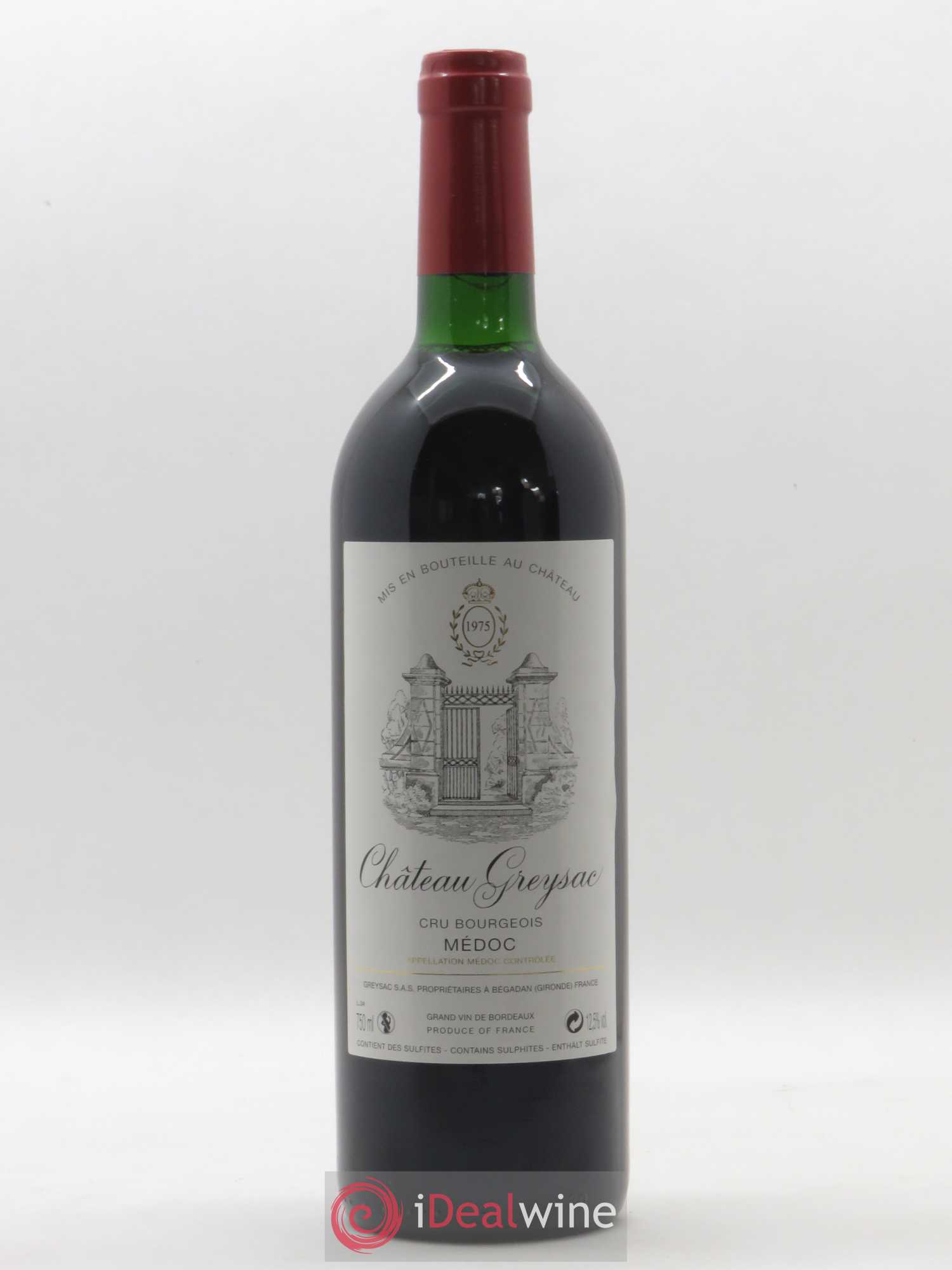 Château Greysac Cru Bourgeois 1975 - Lot de 1 bouteille - 0