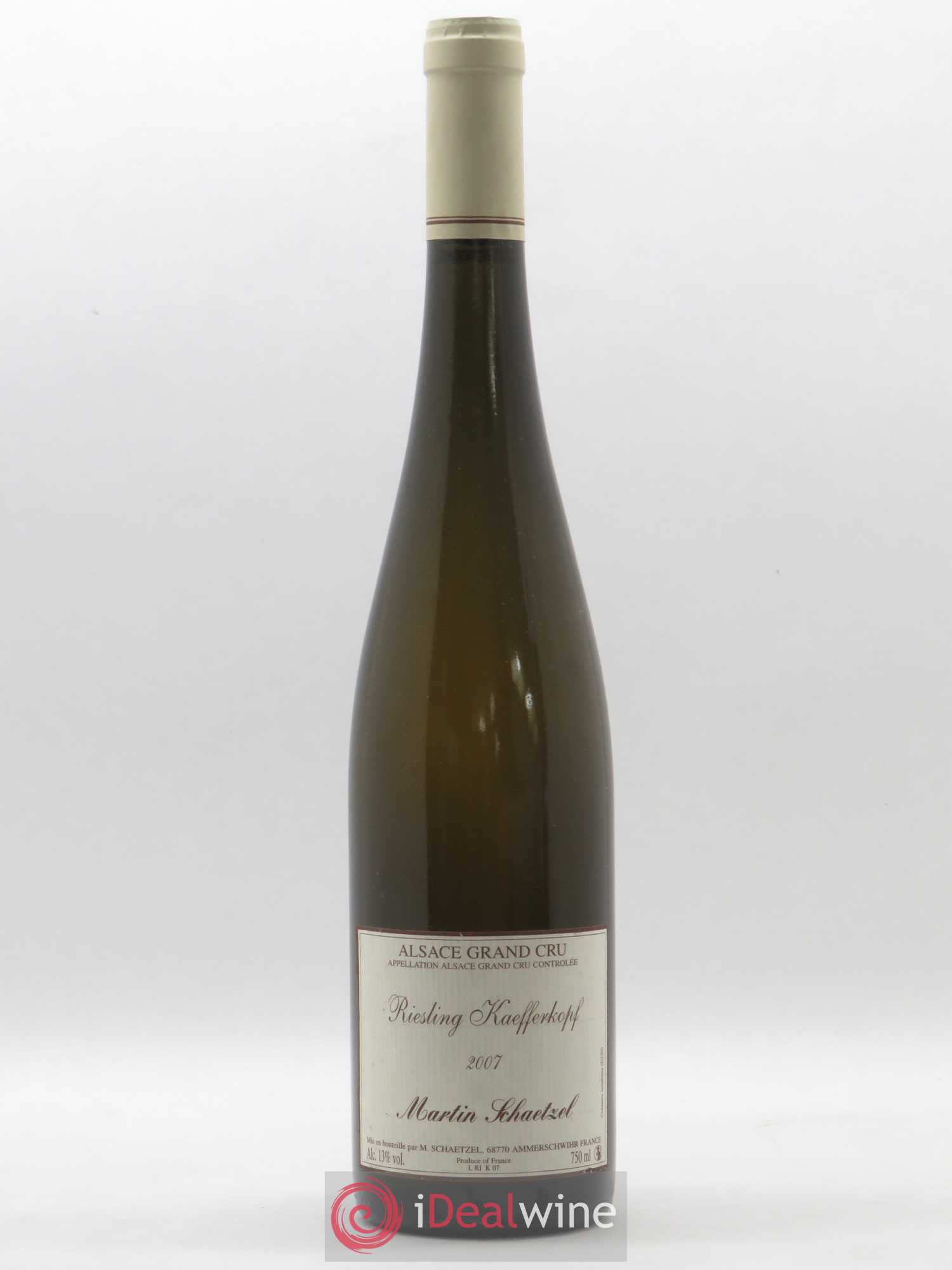 Riesling Grand Cru Kaefferkopf Domaine Martin Schaetzel 2007 - Posten von 1 Flasche - 0