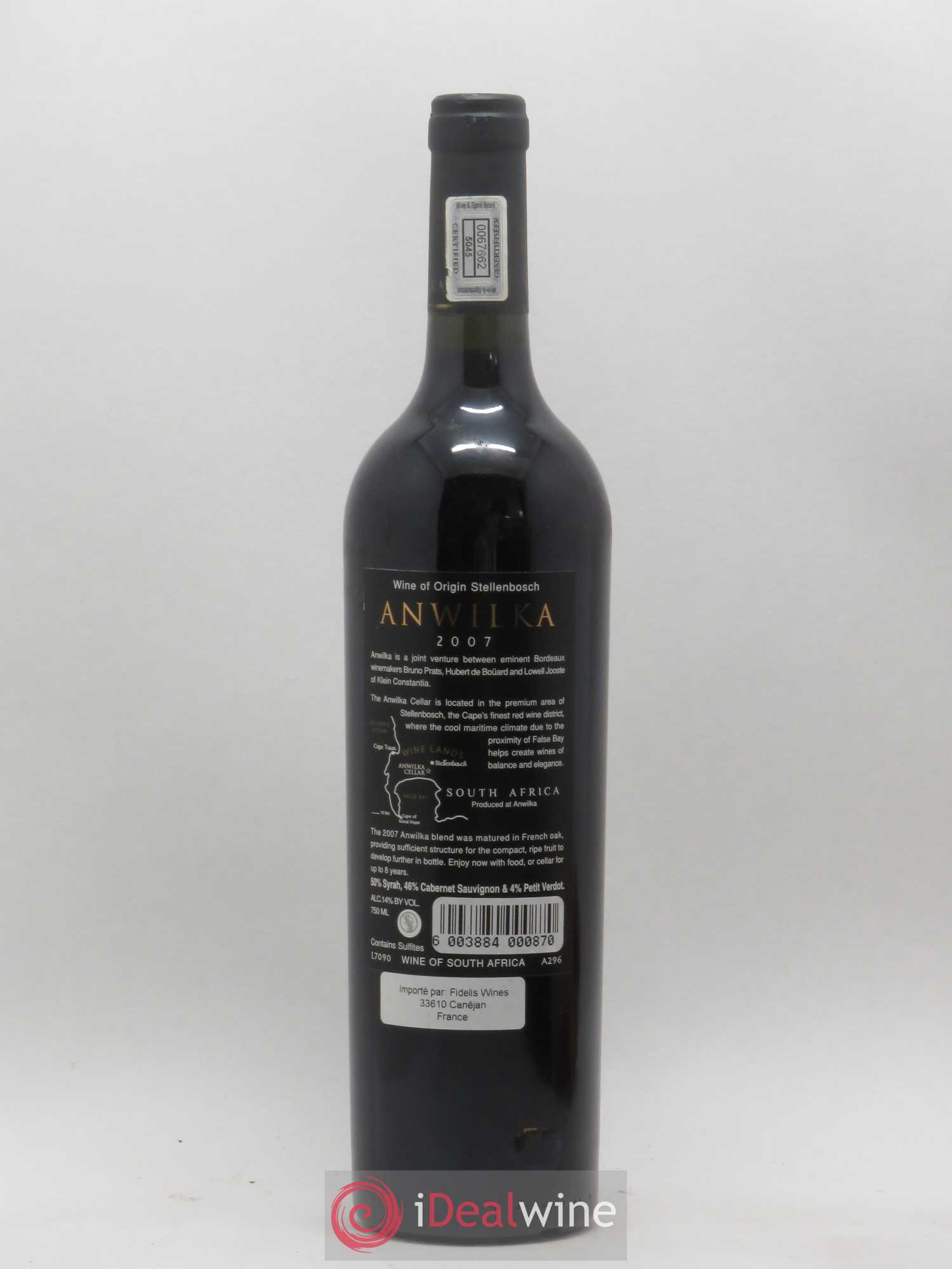Afrique du Sud Stellenbosch Anwilka 2007 - Posten von 1 Flasche - 1