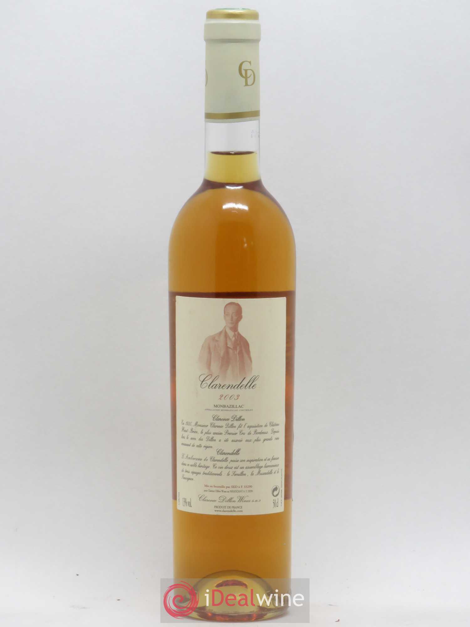 Monbazillac Clarendelle Amberwine Clarence Dillon Château Haut Brion 50 cl 2003 - Lot of 1 bottle - 1
