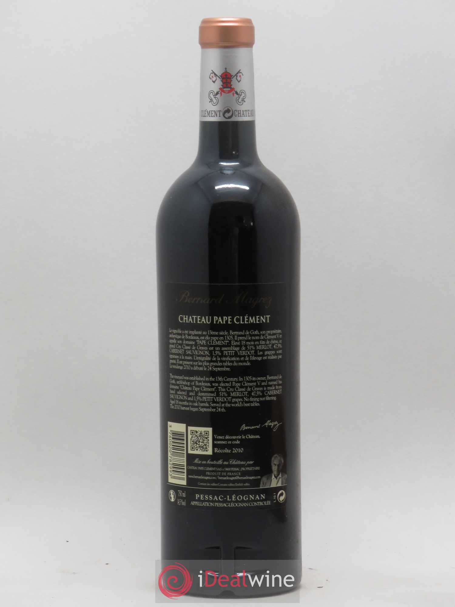 Château Pape Clément Cru Classé de Graves 2010 - Lot de 1 bouteille - 1