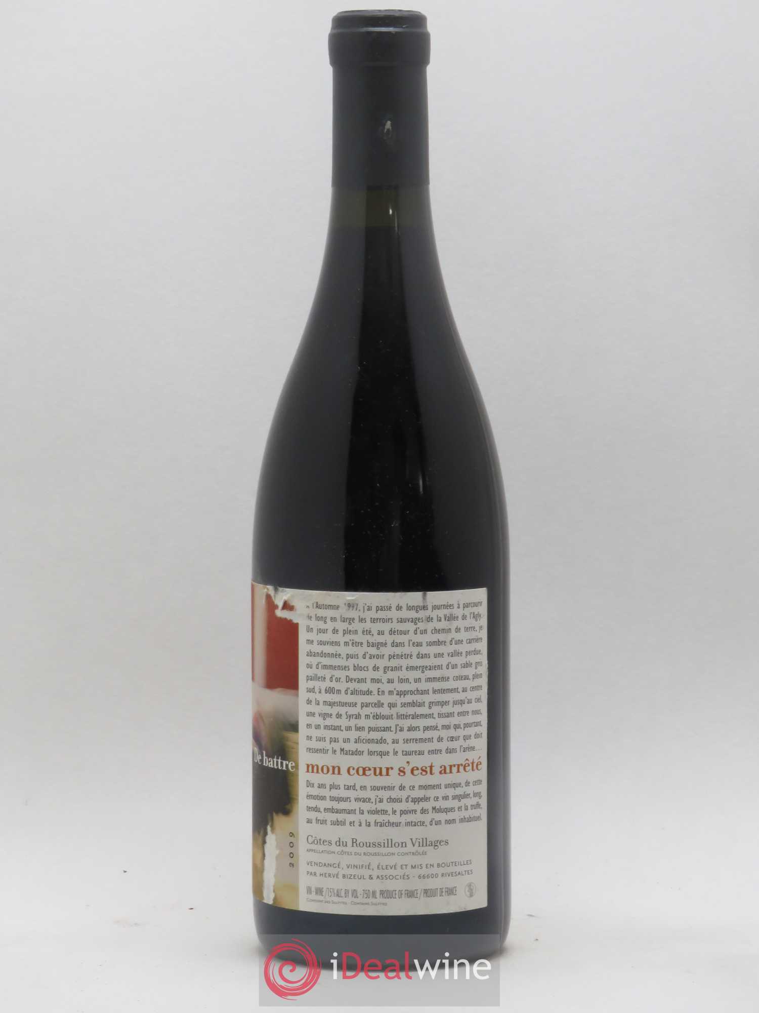 Côtes Catalanes (Anciennement Côtes du Roussillon) Clos des Fées De battre mon coeur s'est arrêté Hervé Bizeul 2009 - Lot de 1 bouteille - 0