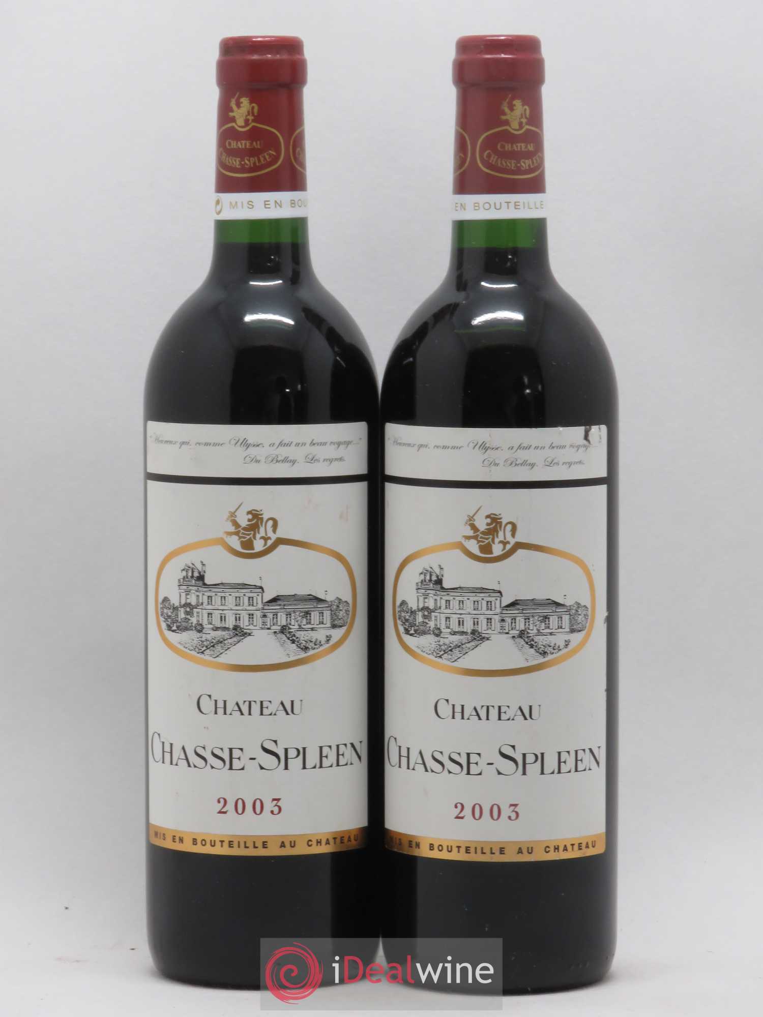 Château Chasse Spleen 2003 - Lot de 2 bouteilles - 0