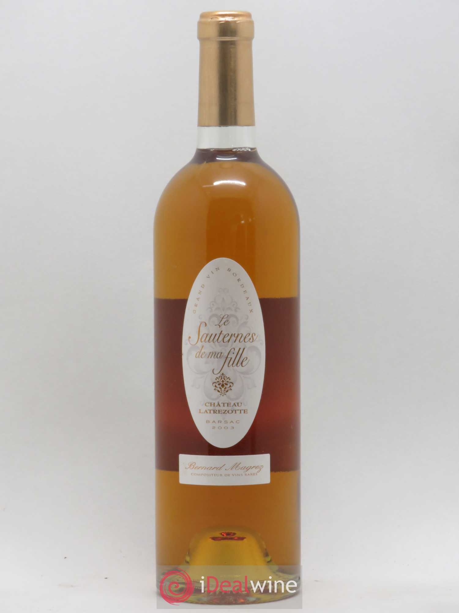 Sauternes Le sauternes de ma fille château Latrezotte 2003 - Posten von 1 Flasche - 0
