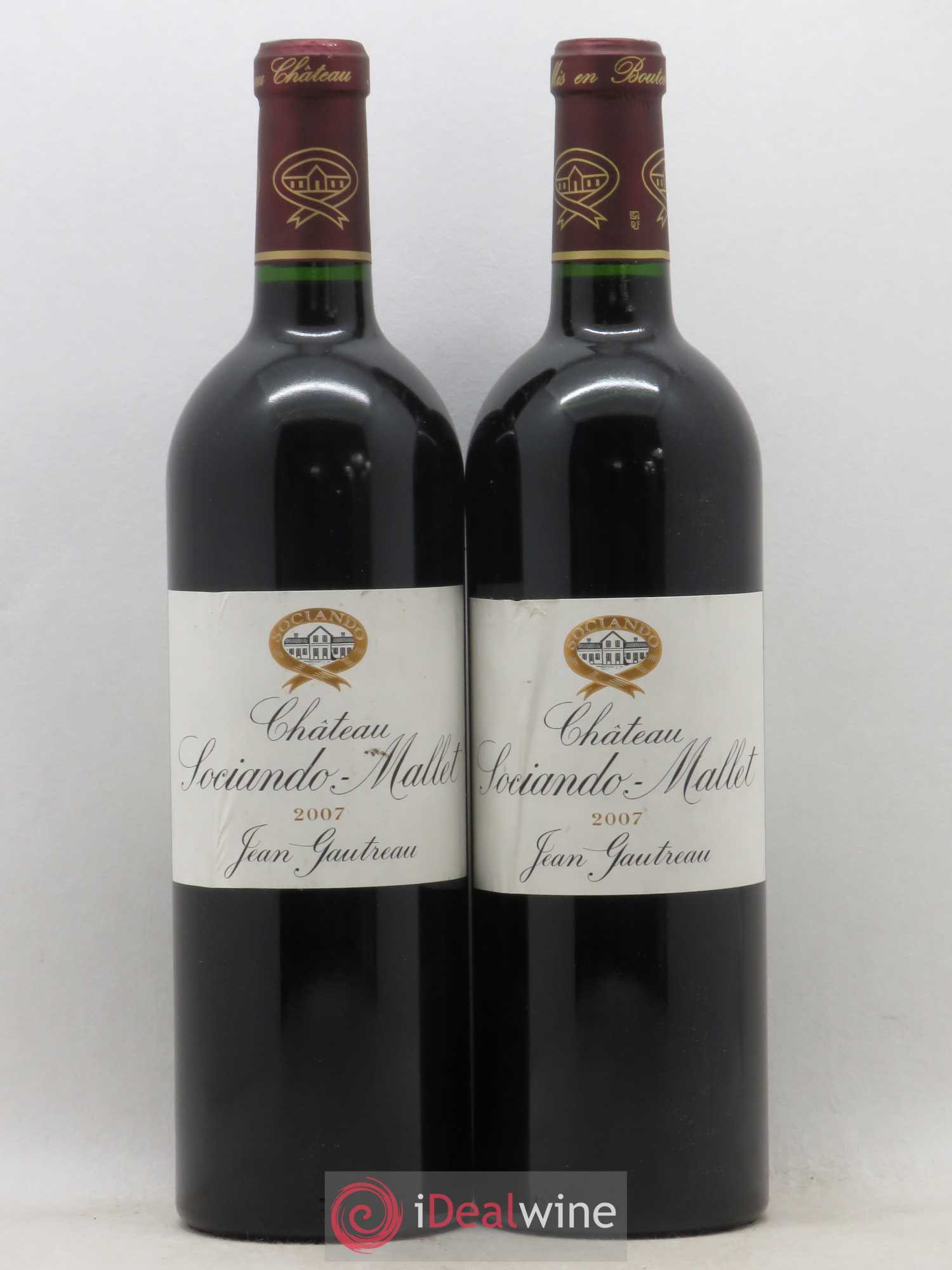 Château Sociando Mallet 2007 - Lot de 2 bouteilles - 0