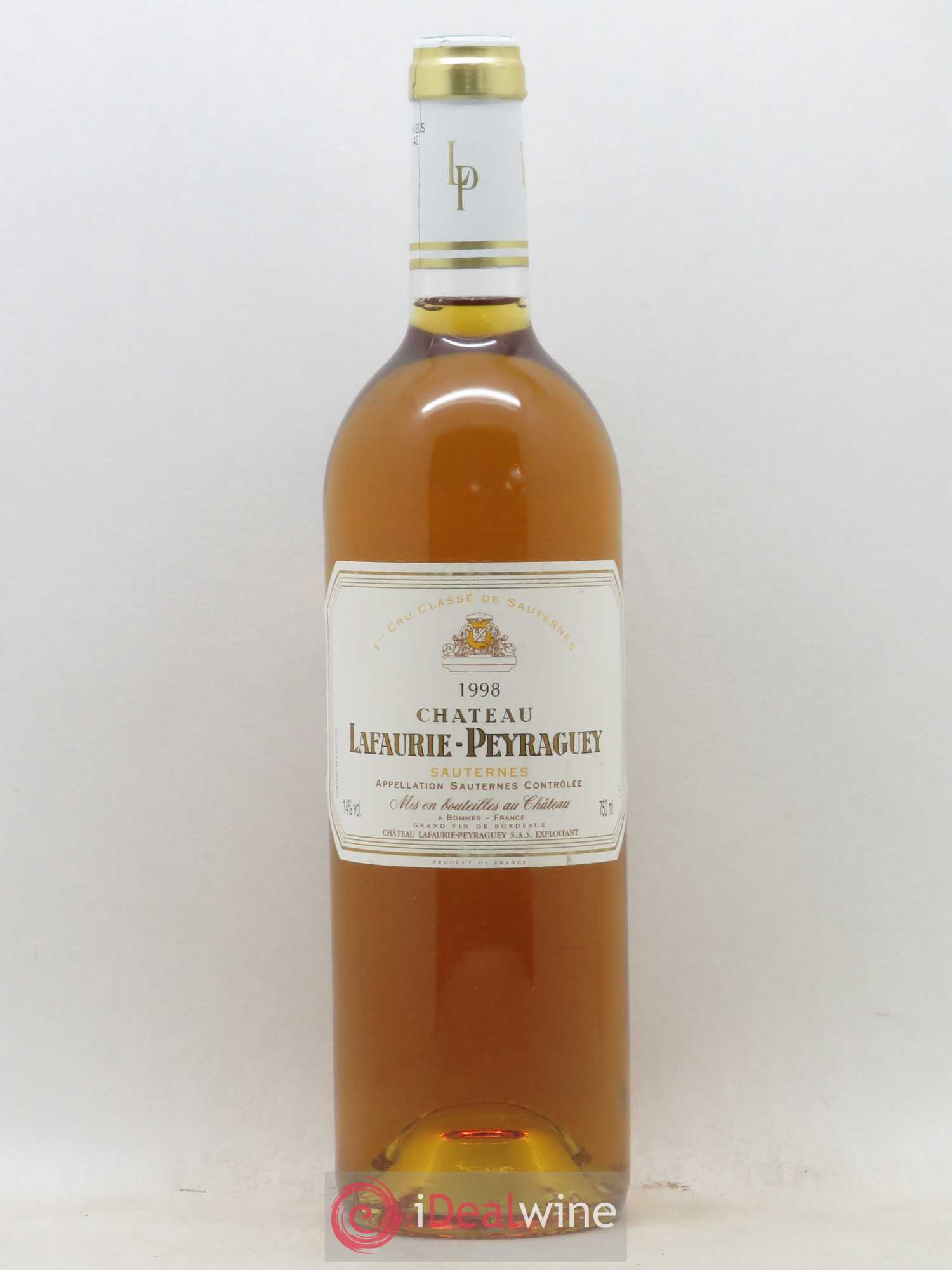 Château Lafaurie-Peyraguey 1er Grand Cru Classé 1998 - Lot de 1 bouteille - 0