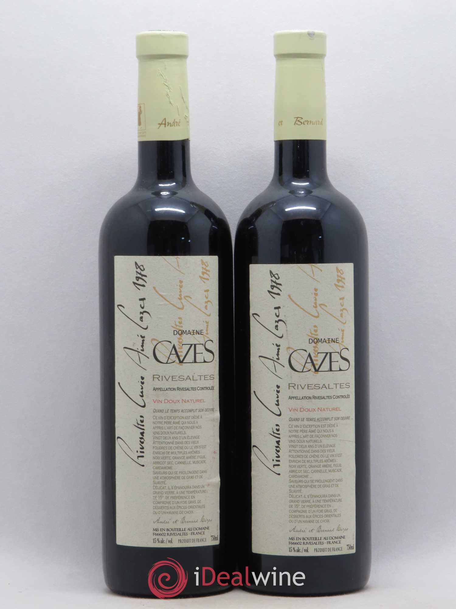 Rivesaltes Aimé Cazes 1978 - Posten von 2 Flaschen - 0