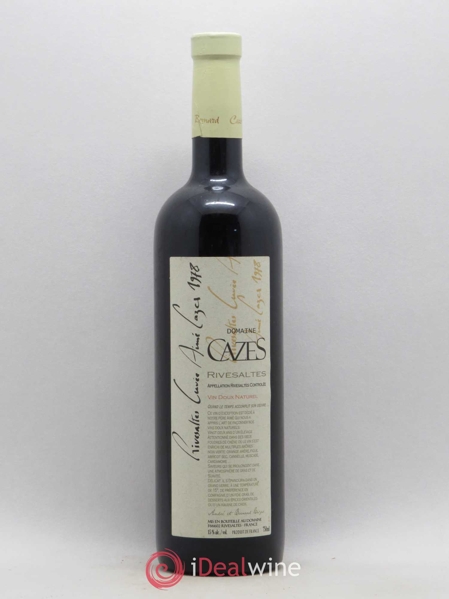 Rivesaltes Aimé Cazes 1978 - Posten von 1 Flasche - 0