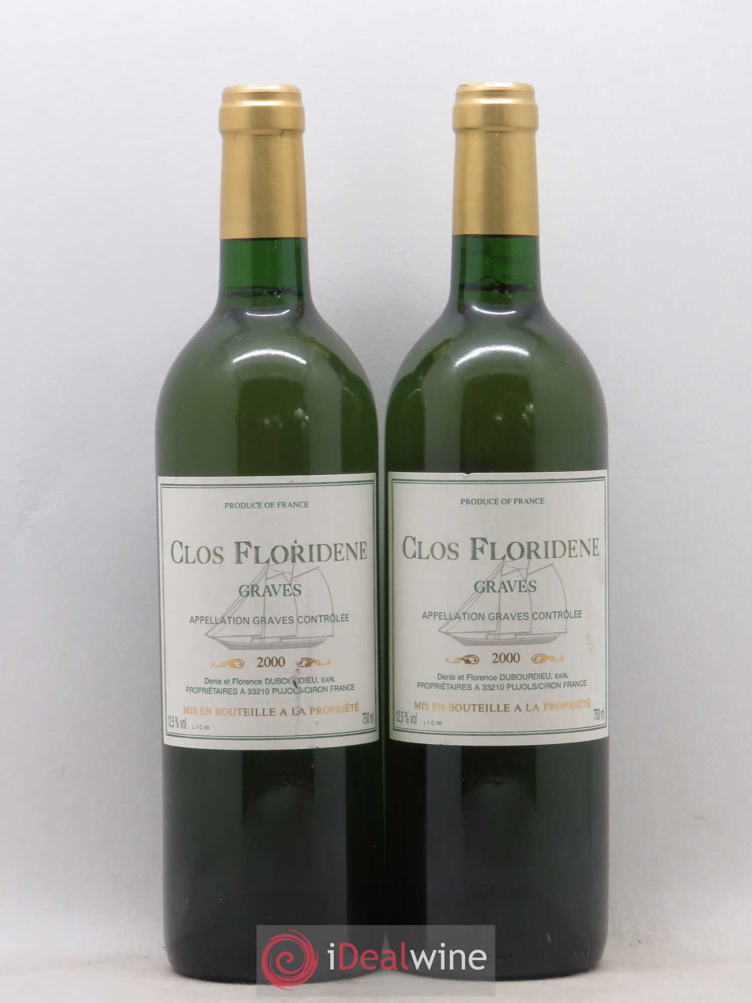 Clos Floridène (senza prezzo di riserva) 2000 - Lotto di 2 bottiglie - 0