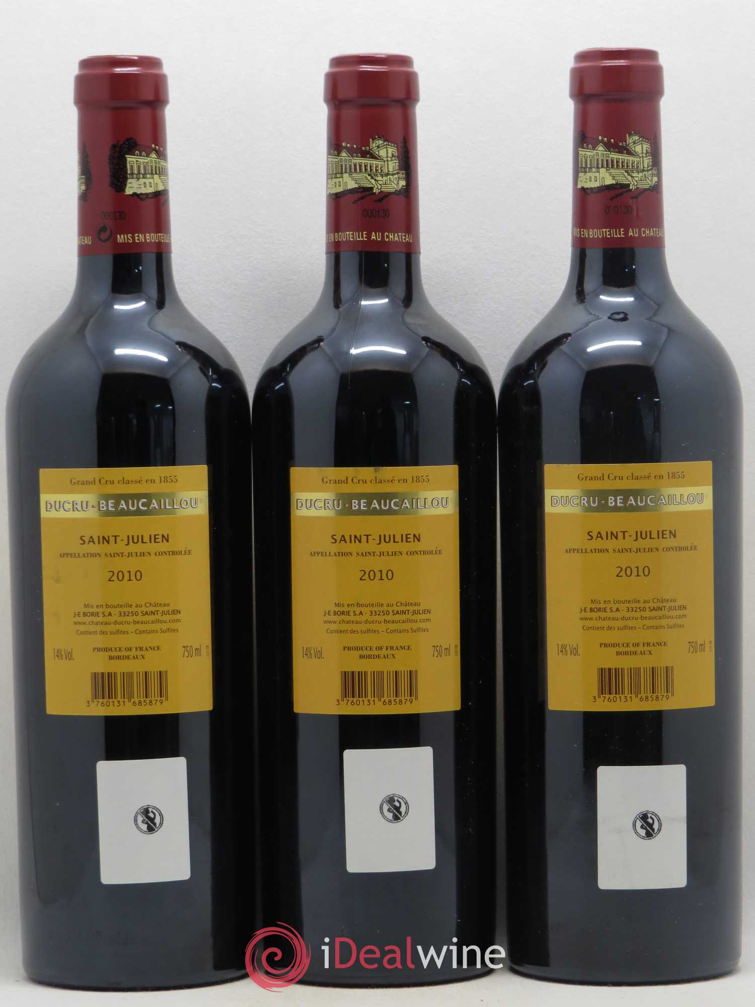 Château Ducru Beaucaillou 2ème Grand Cru Classé 2010 - Lot de 3 bouteilles - 1